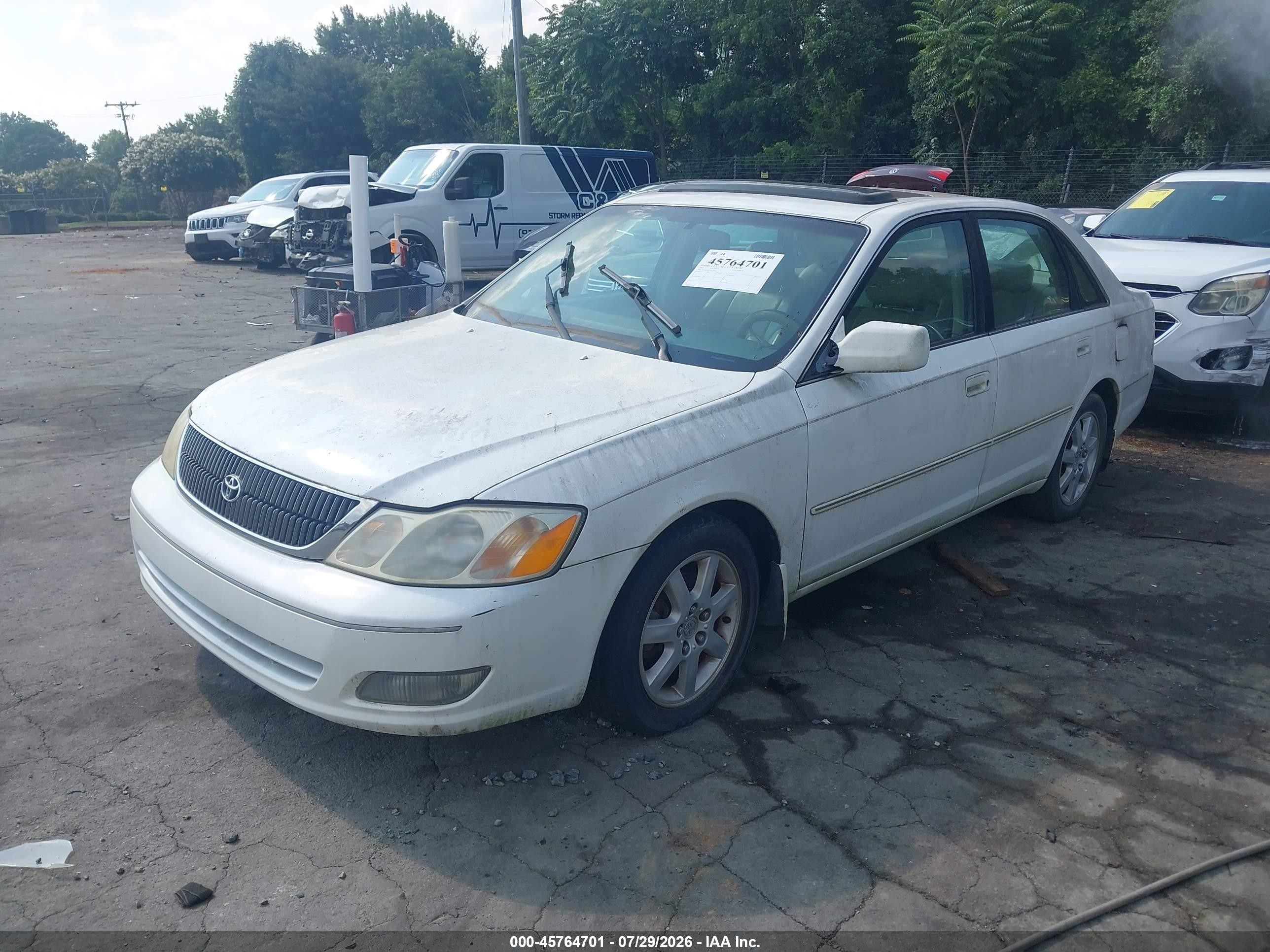 2001 Toyota Avalon Xls White vin: 4T1BF28B41U125131