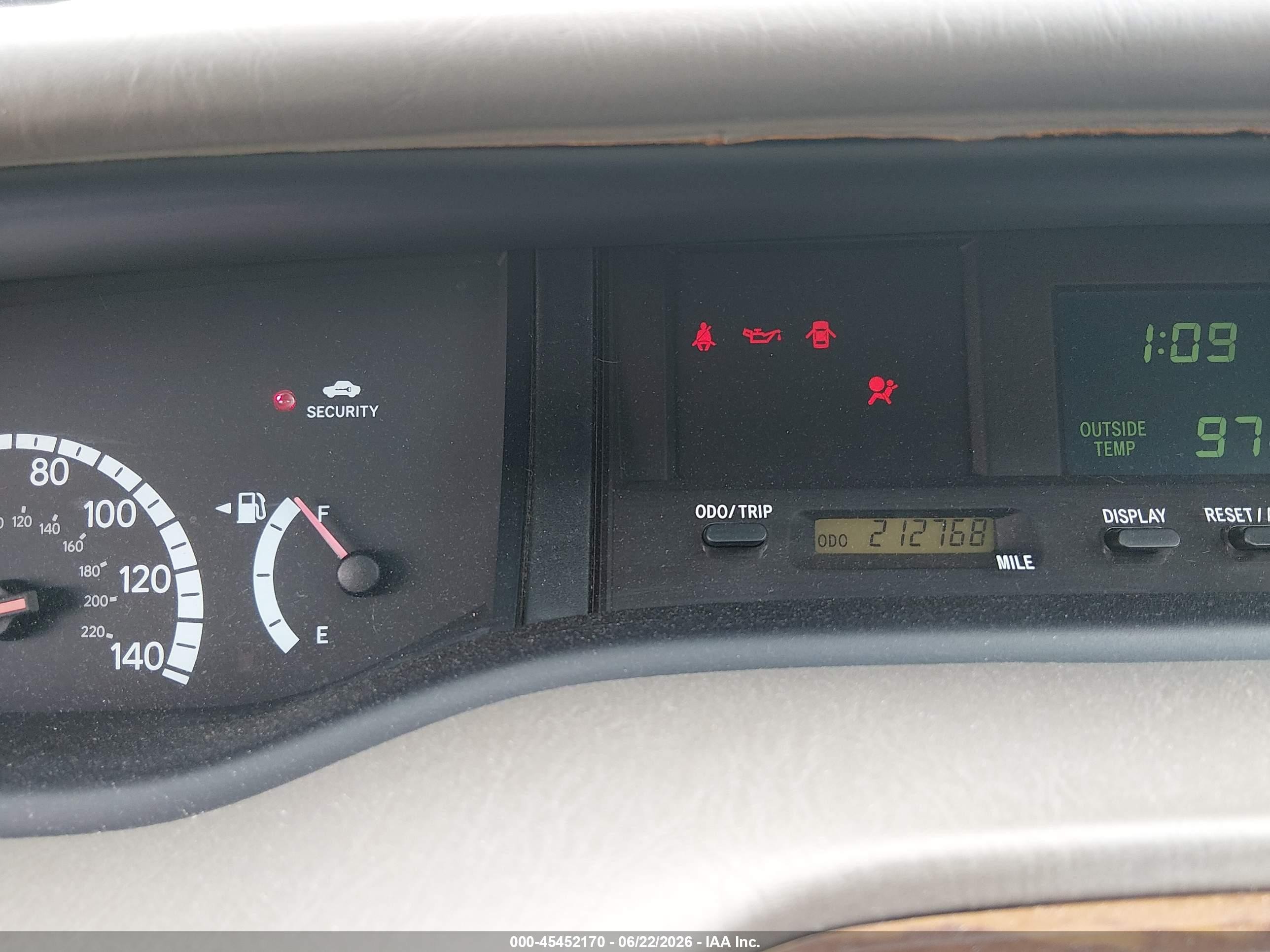 2000 Toyota Avalon Xls Champagne vin: 4T1BF28B4YU082470