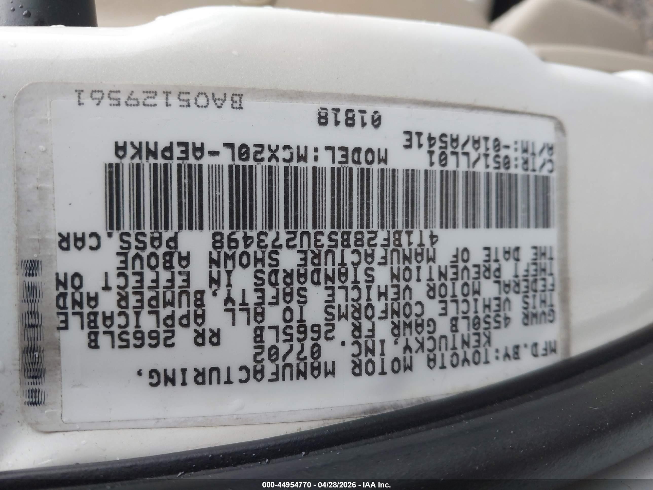 2003 Toyota Avalon Xl/xls Белый vin: 4T1BF28B53U273498