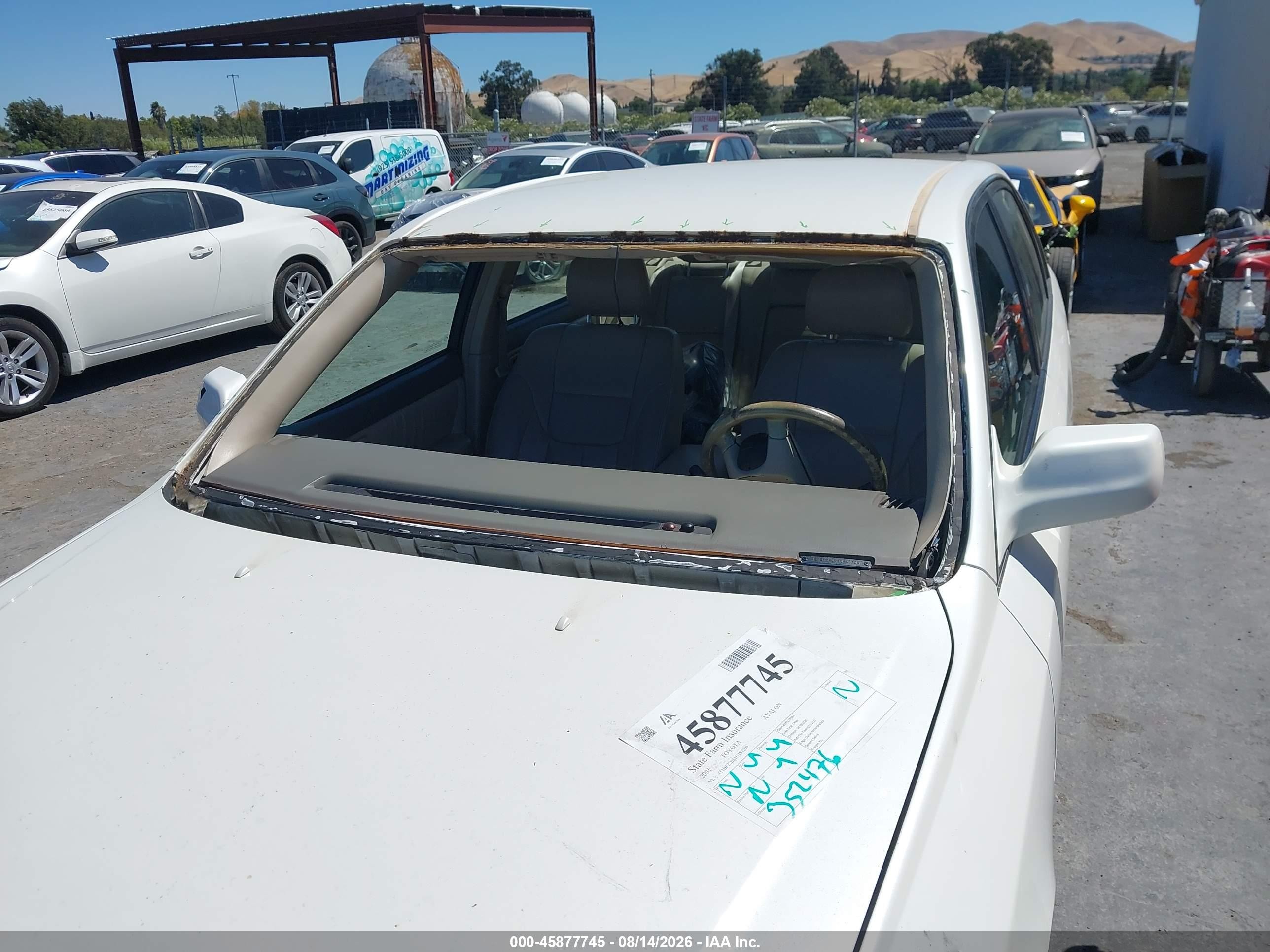 2001 Toyota Avalon Xls White vin: 4T1BF28B61U187209