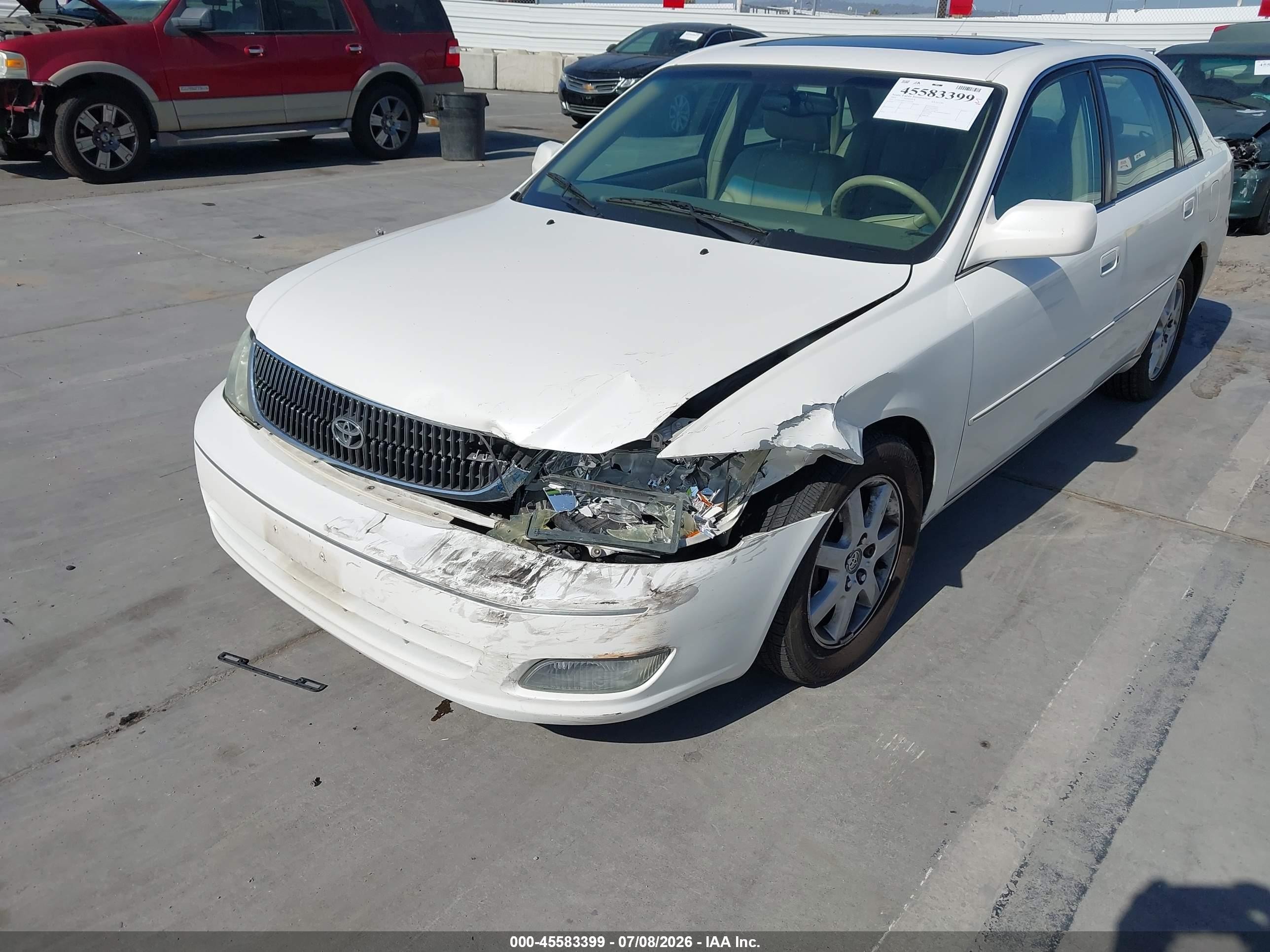 2001 Toyota Avalon Xls White vin: 4T1BF28B61U193754