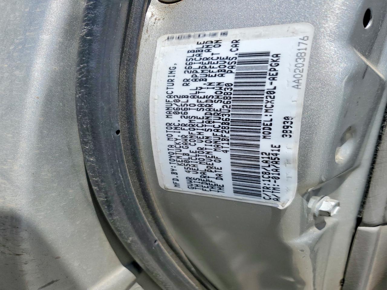 2003 Toyota Avalon Xls Silver vin: 4T1BF28B63U268830