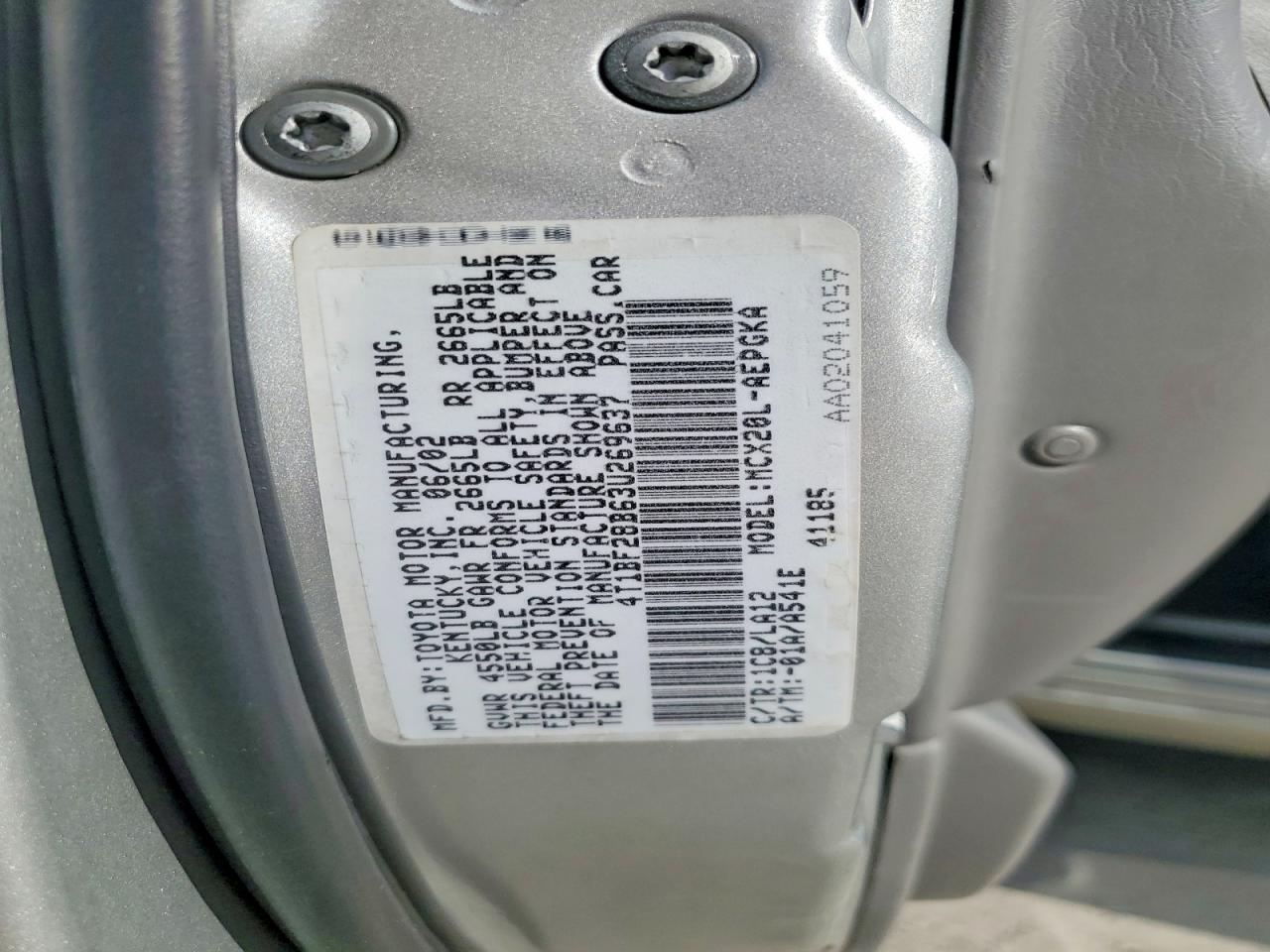 2003 Toyota Avalon Xl Silver vin: 4T1BF28B63U269637