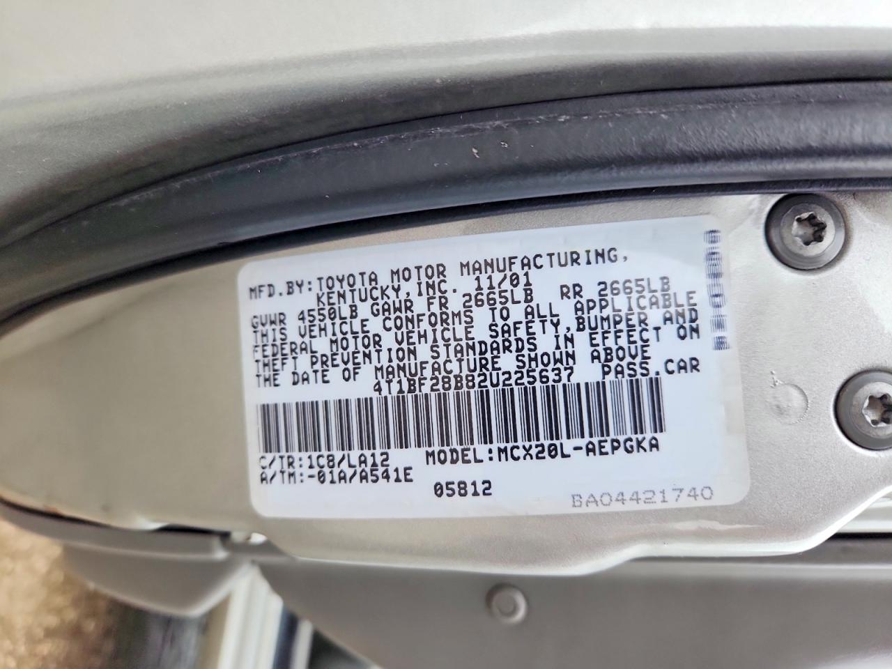 2002 Toyota Avalon Xls Серебряный vin: 4T1BF28B82U225637