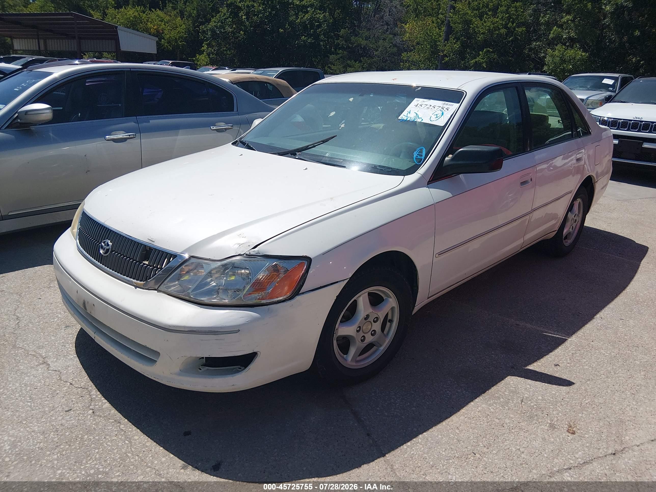 2000 Toyota Avalon Xl White vin: 4T1BF28B8YU114191