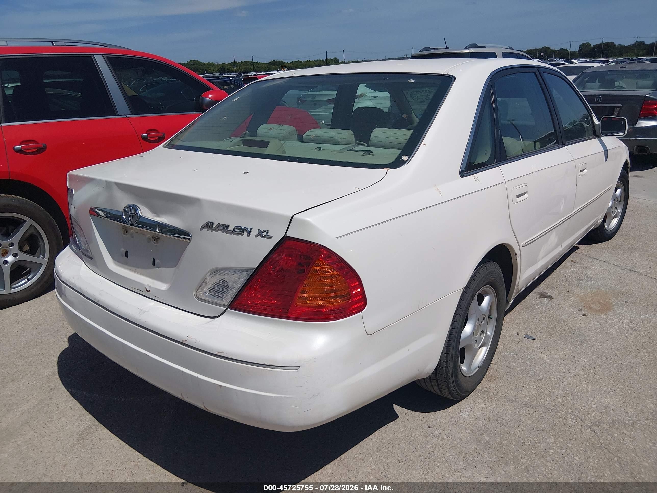 2000 Toyota Avalon Xl White vin: 4T1BF28B8YU114191