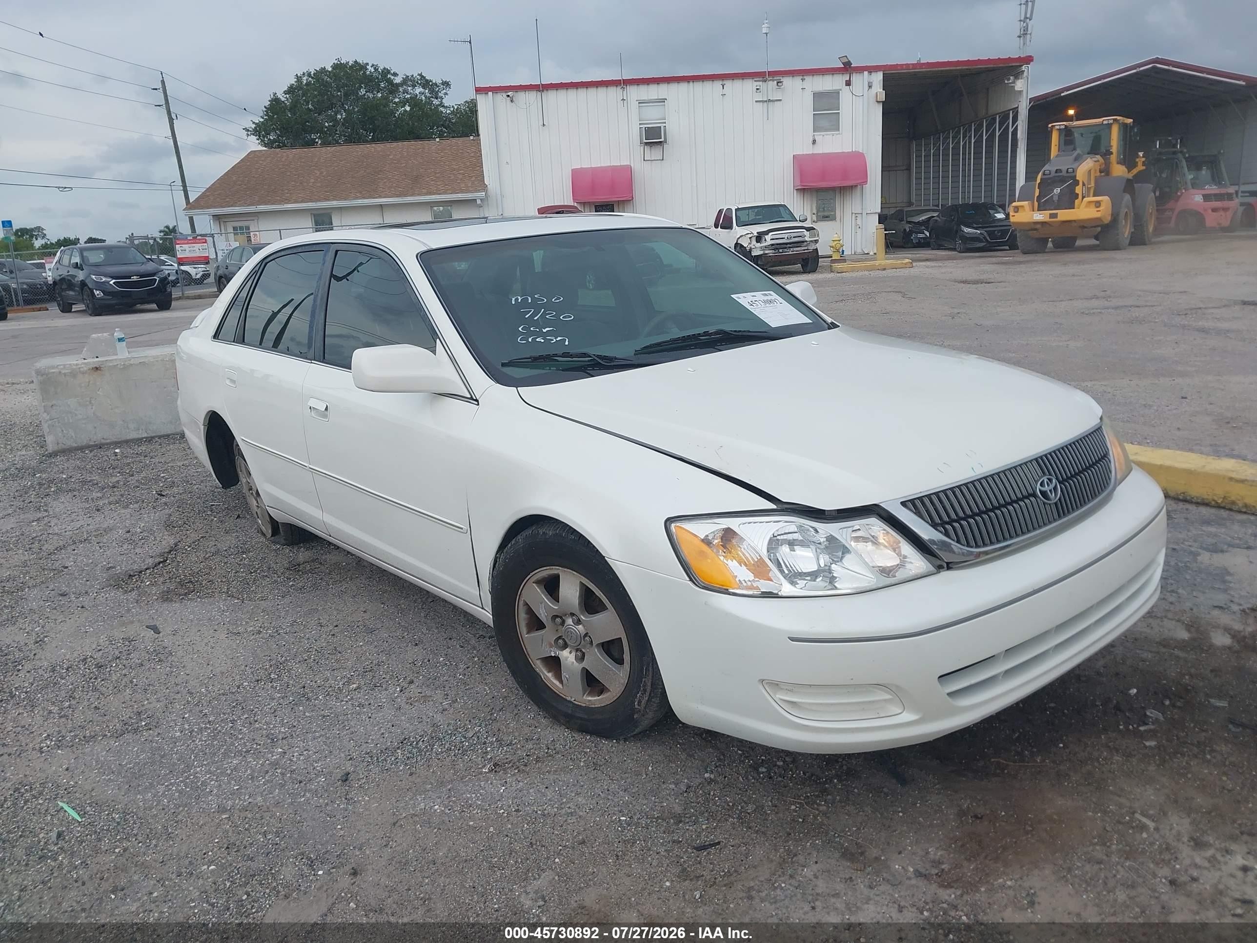 2002 Toyota Avalon Xl White vin: 4T1BF28B92U222410