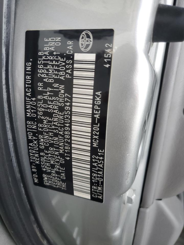 2004 Toyota Avalon Xl Серебряный vin: 4T1BF28B94U359477