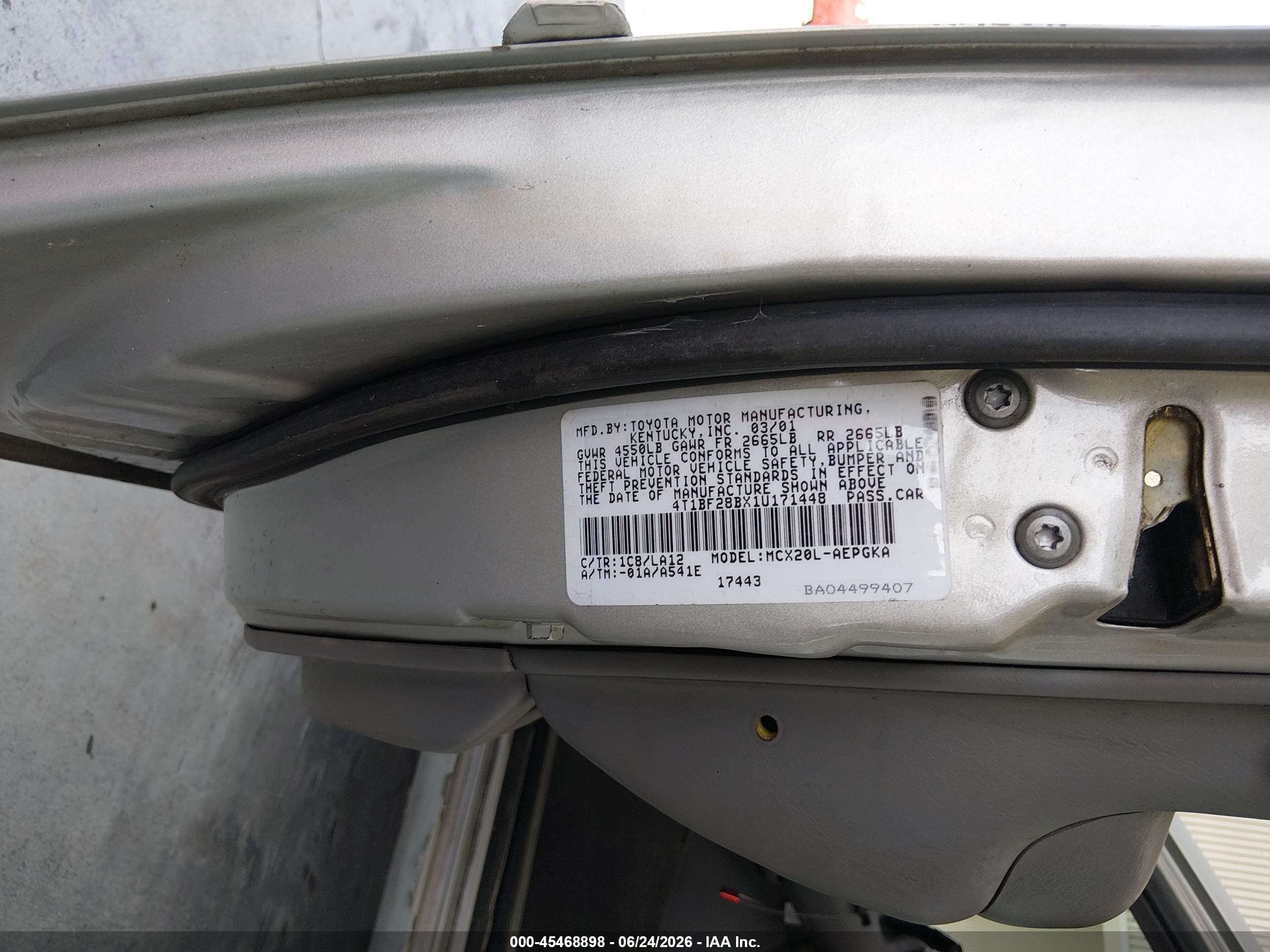 2001 Toyota Avalon Xls Silver vin: 4T1BF28BX1U171448