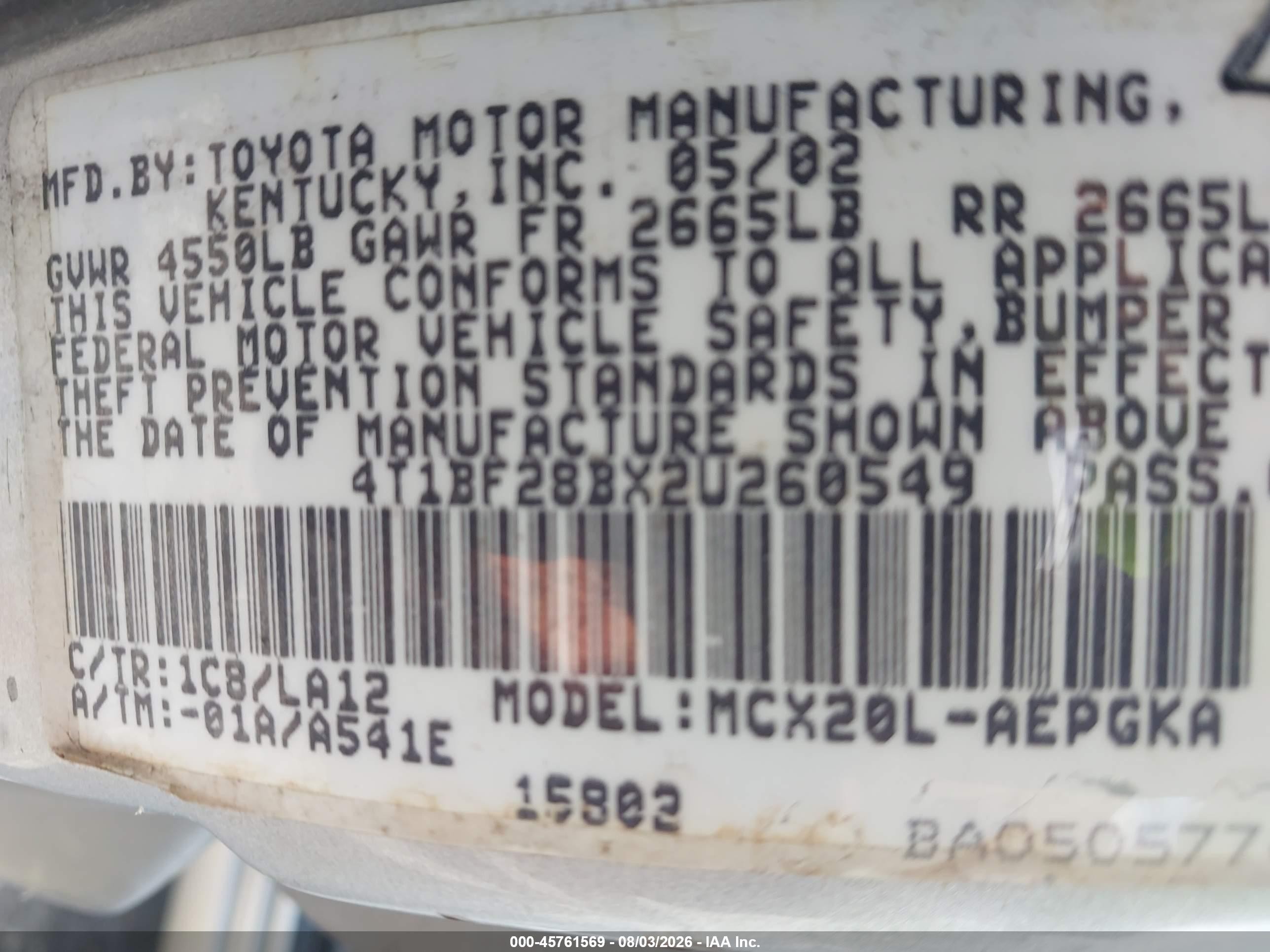 2002 Toyota Avalon Xls Silver vin: 4T1BF28BX2U260549