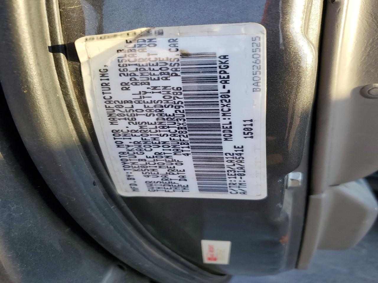 2003 Toyota Avalon Xls Gray vin: 4T1BF28BX3U295786
