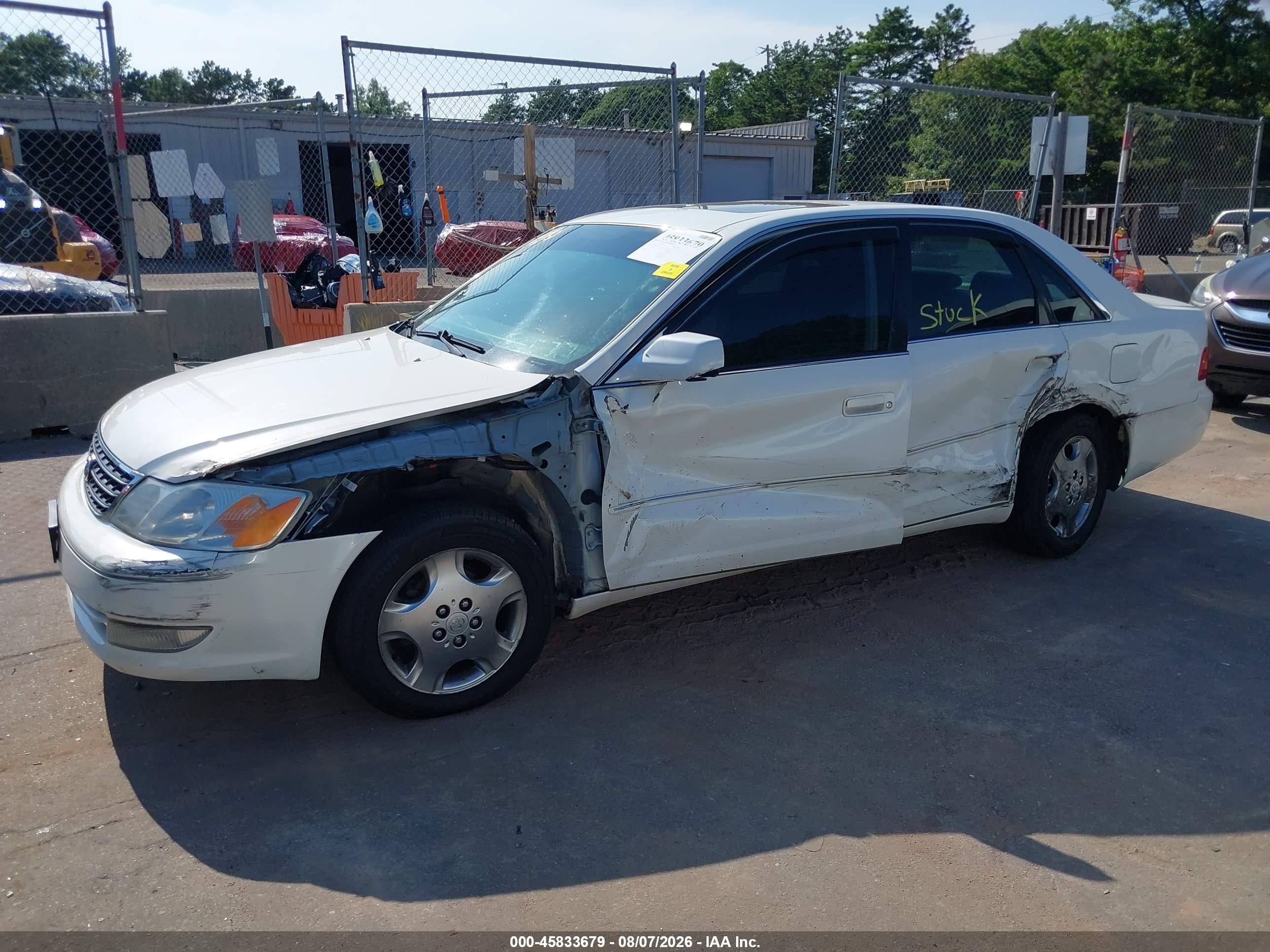 2003 Toyota Avalon Xls White vin: 4T1BF28BX3U301151