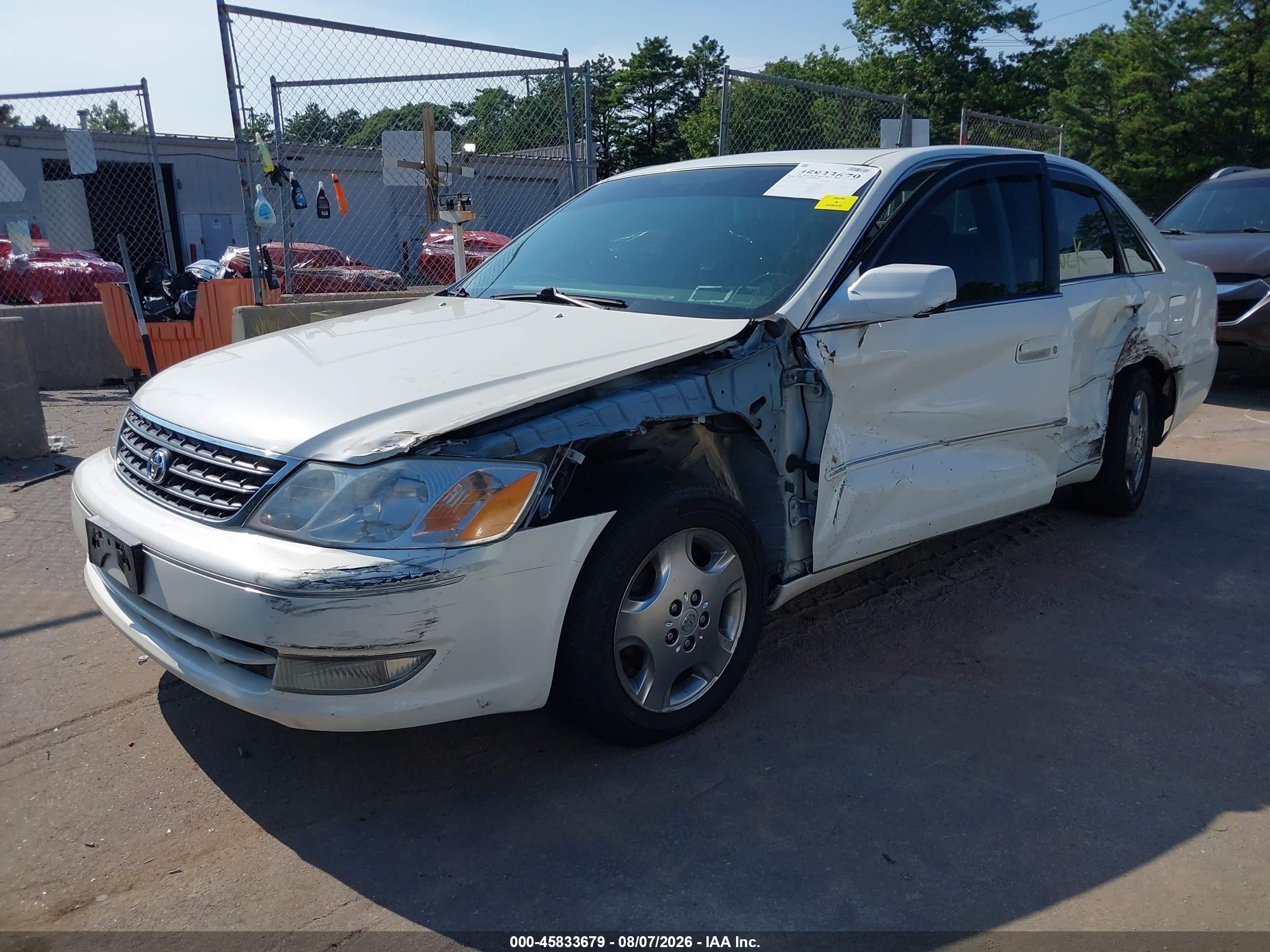 2003 Toyota Avalon Xls White vin: 4T1BF28BX3U301151
