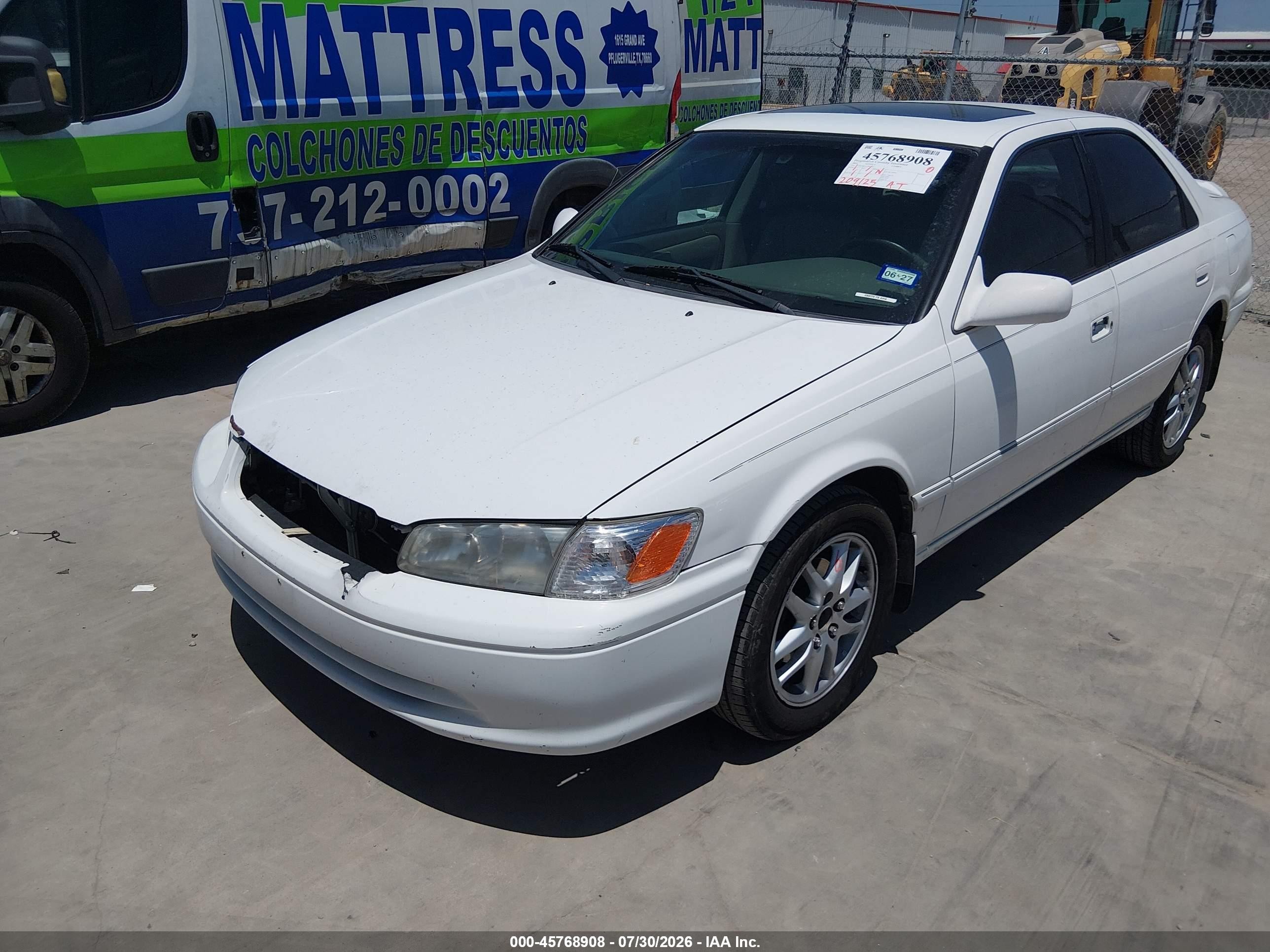 2001 Toyota Camry Xle V6 White vin: 4T1BF28K31U960427