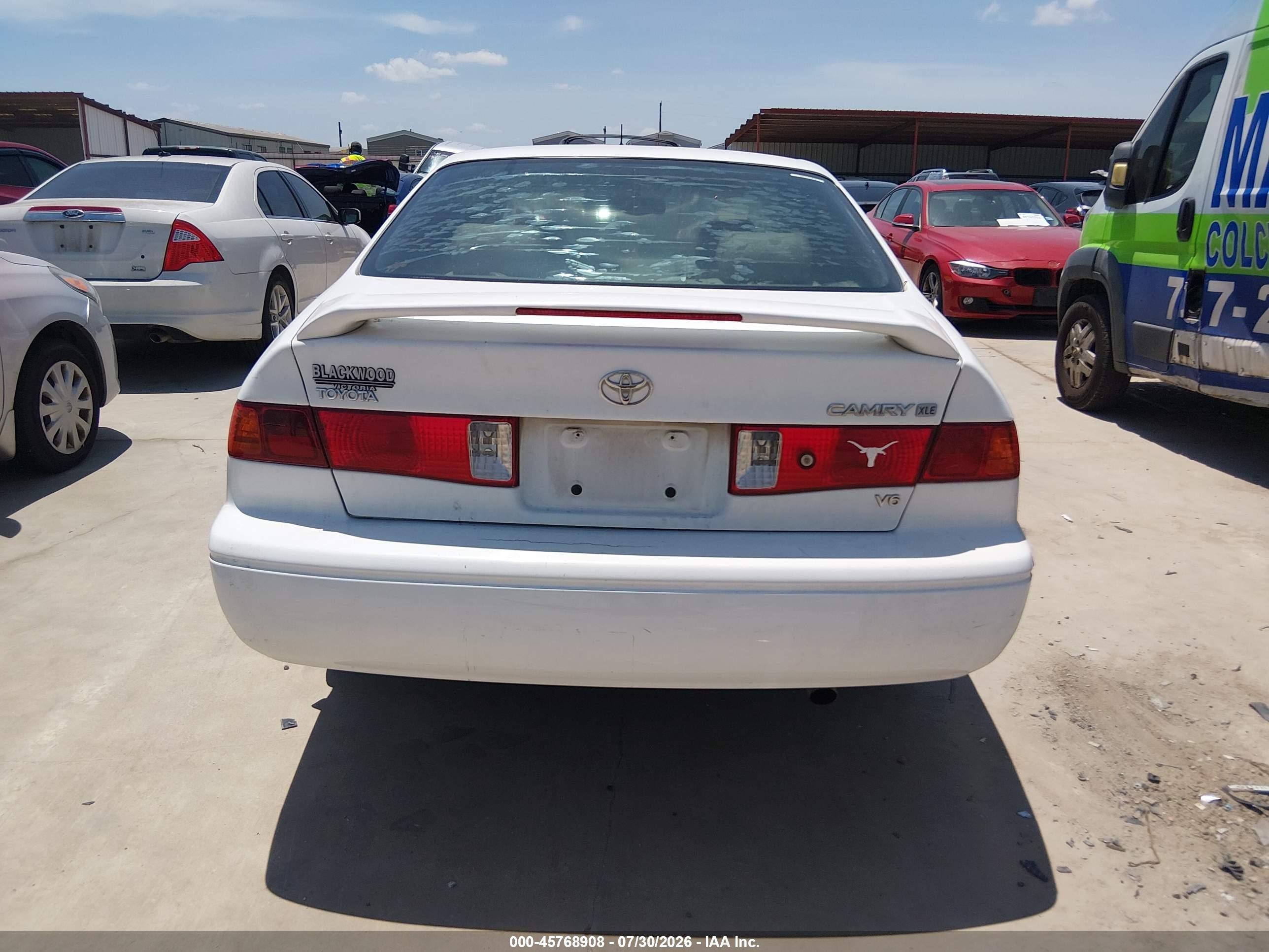 2001 Toyota Camry Xle V6 White vin: 4T1BF28K31U960427
