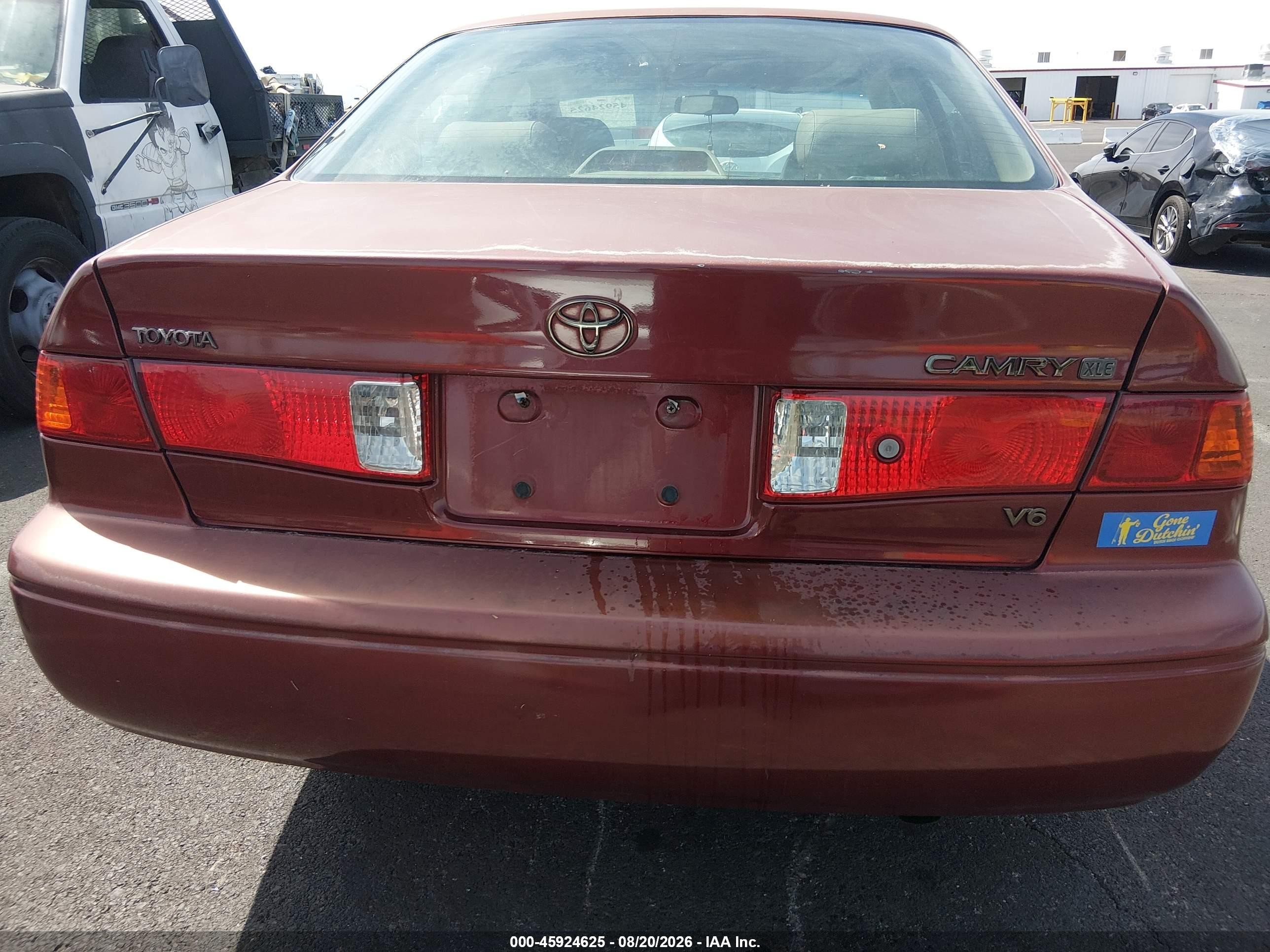 2001 Toyota Camry Xle V6 Red vin: 4T1BF28K41U962834