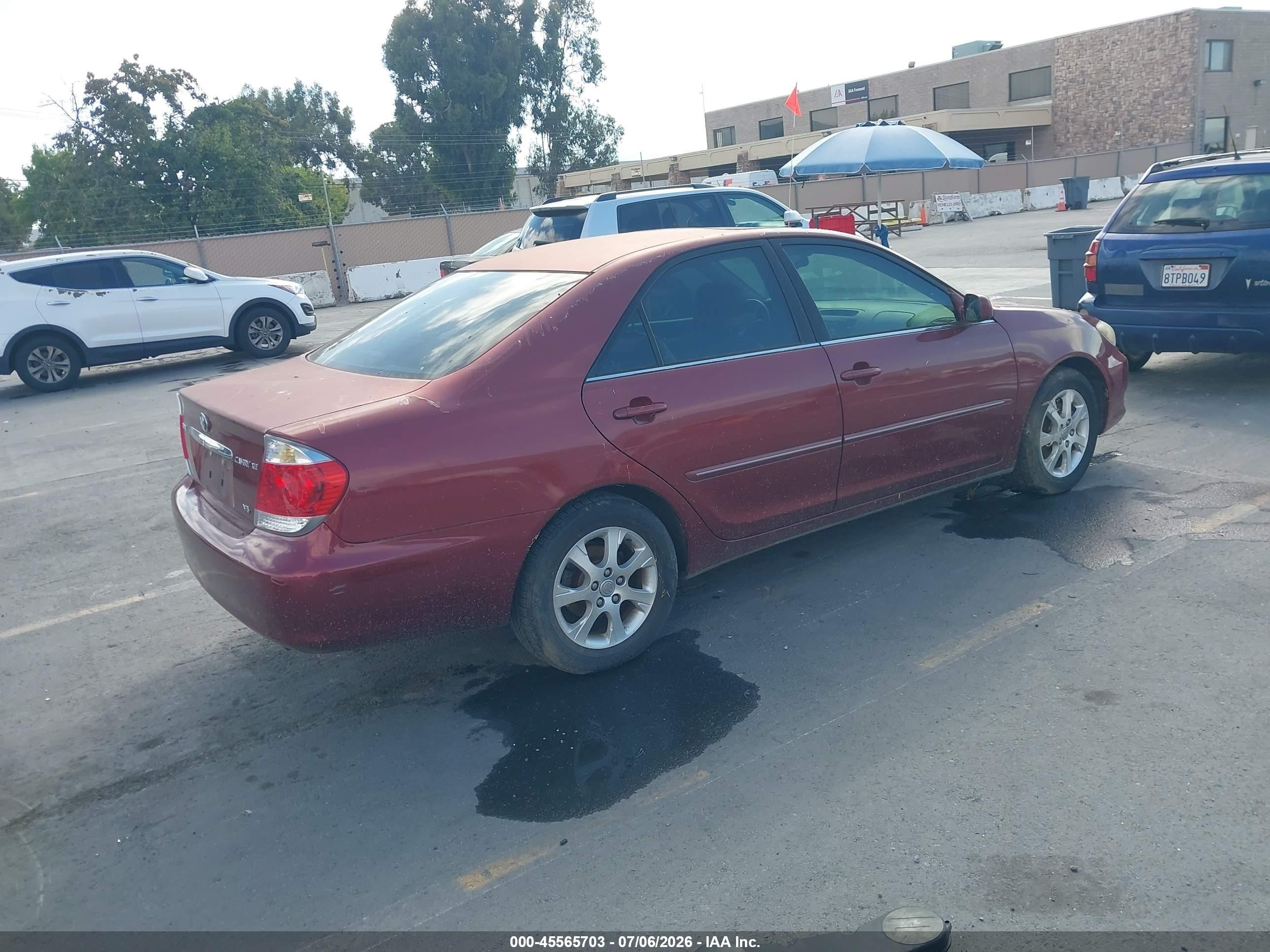 2005 Toyota Camry Xle V6 Red vin: 4T1BF30K15U095366