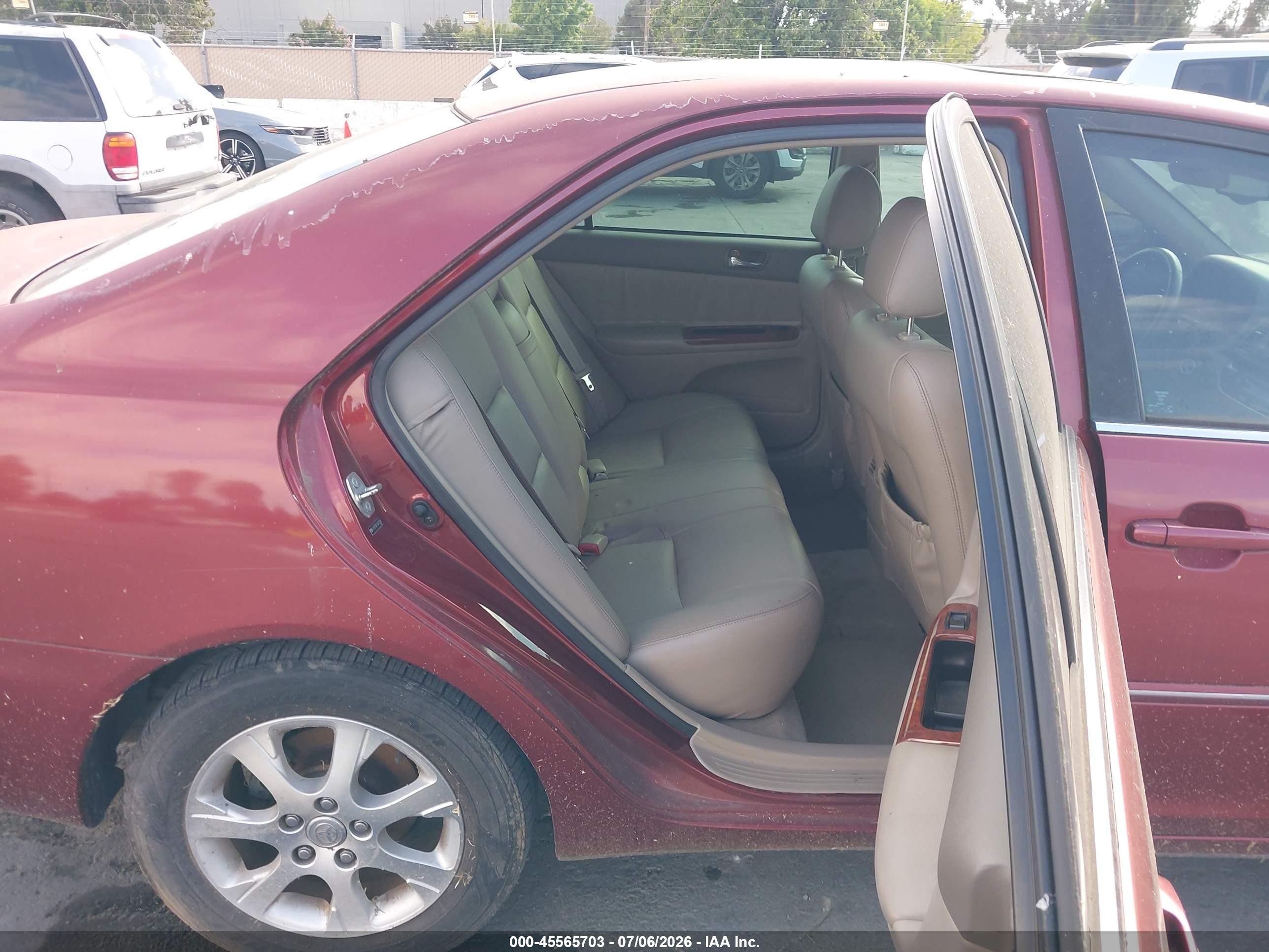 2005 Toyota Camry Xle V6 Red vin: 4T1BF30K15U095366