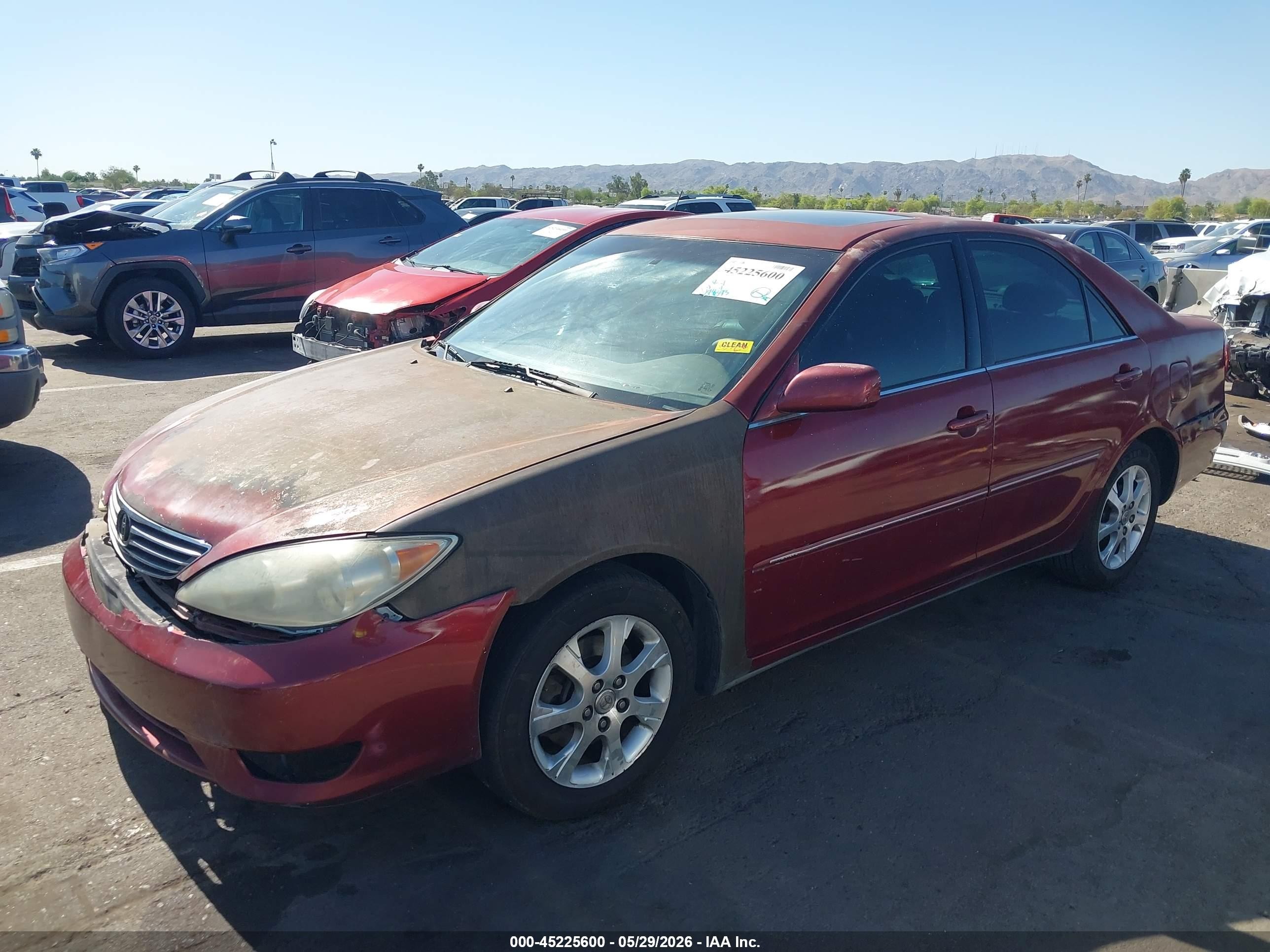 2006 Toyota Camry Xle V6 Red vin: 4T1BF30K26U112466