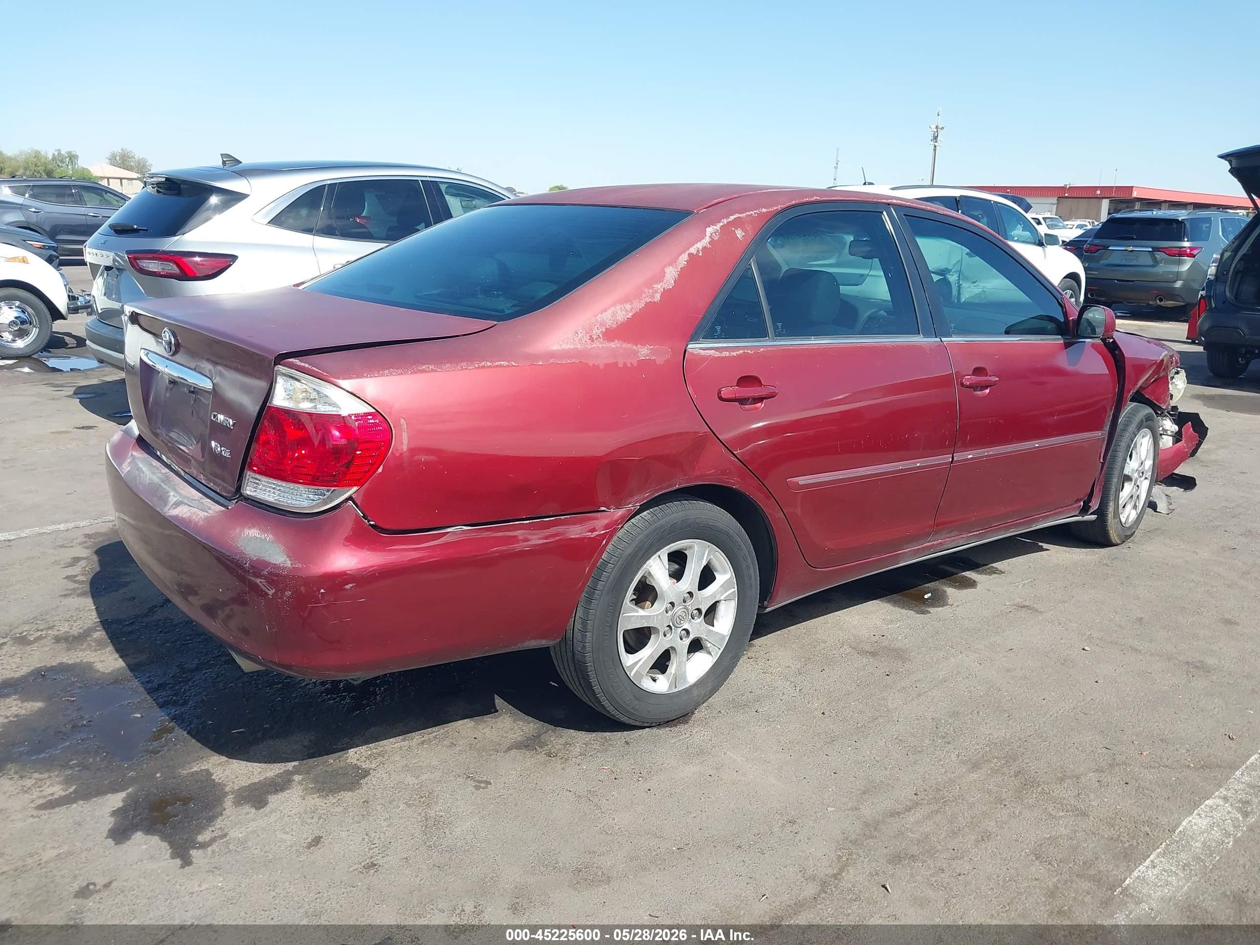 2006 Toyota Camry Xle V6 Red vin: 4T1BF30K26U112466