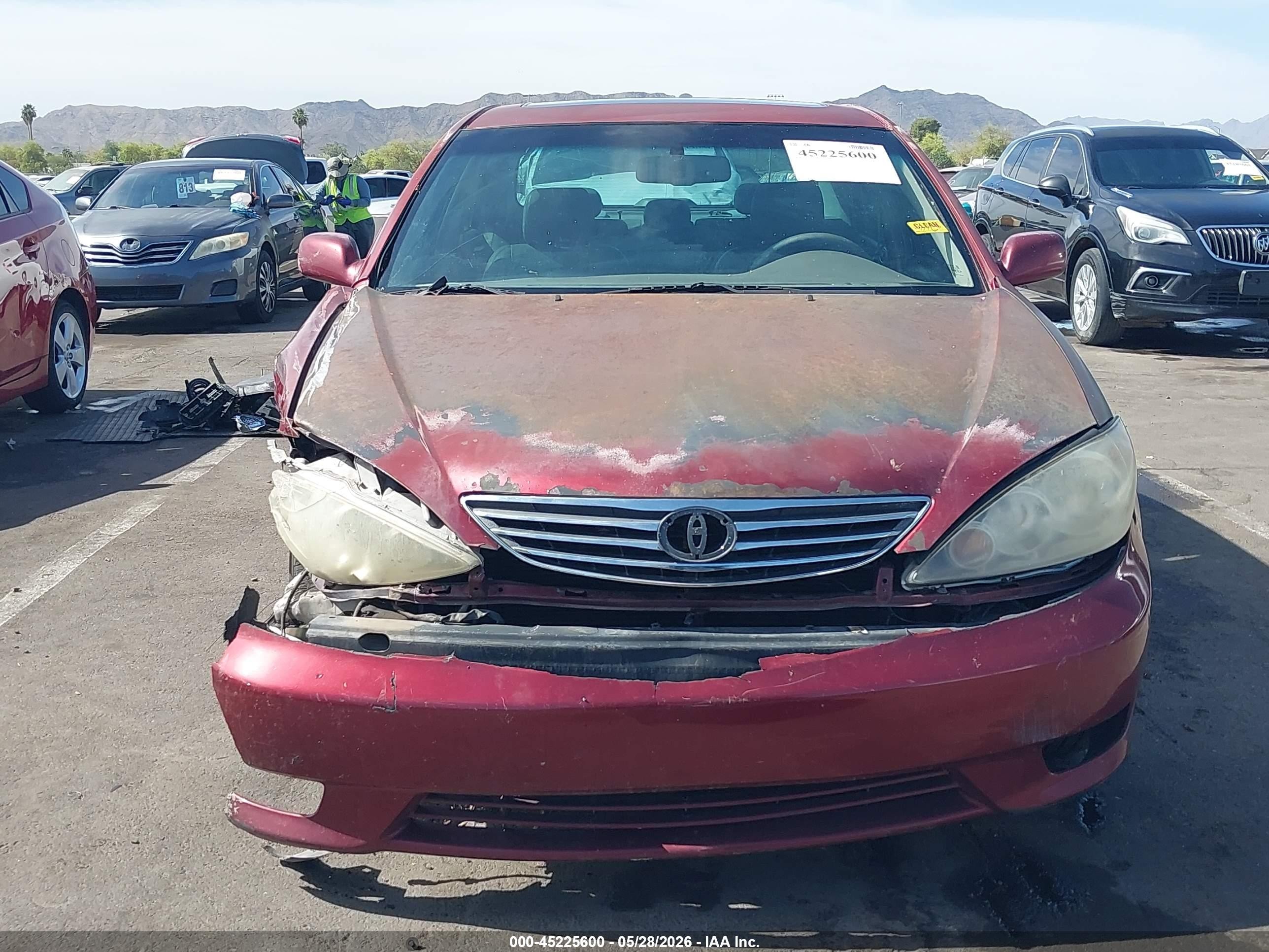 2006 Toyota Camry Xle V6 Red vin: 4T1BF30K26U112466