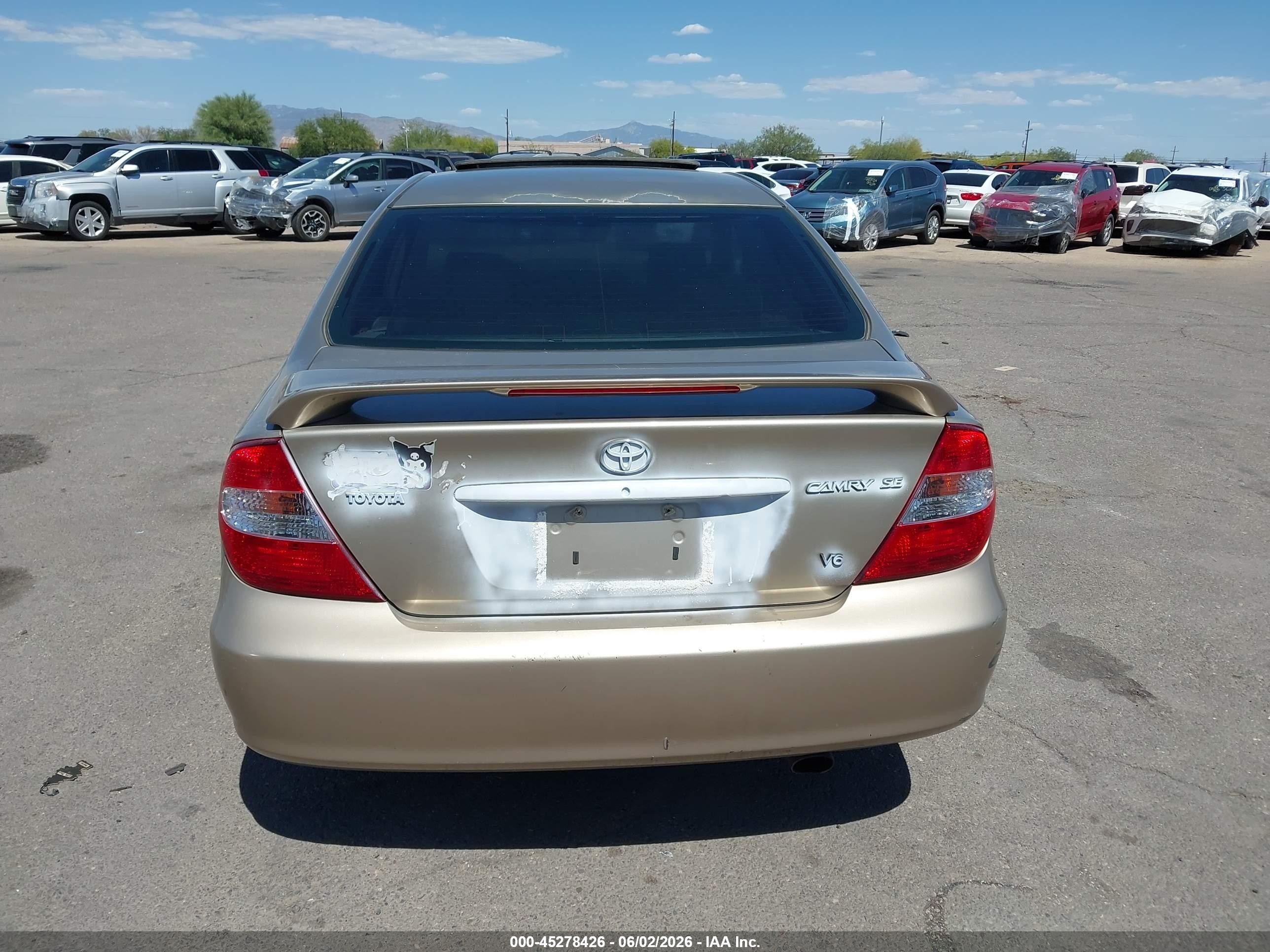 2002 Toyota Camry Se V6 Champagne vin: 4T1BF30K32U504561