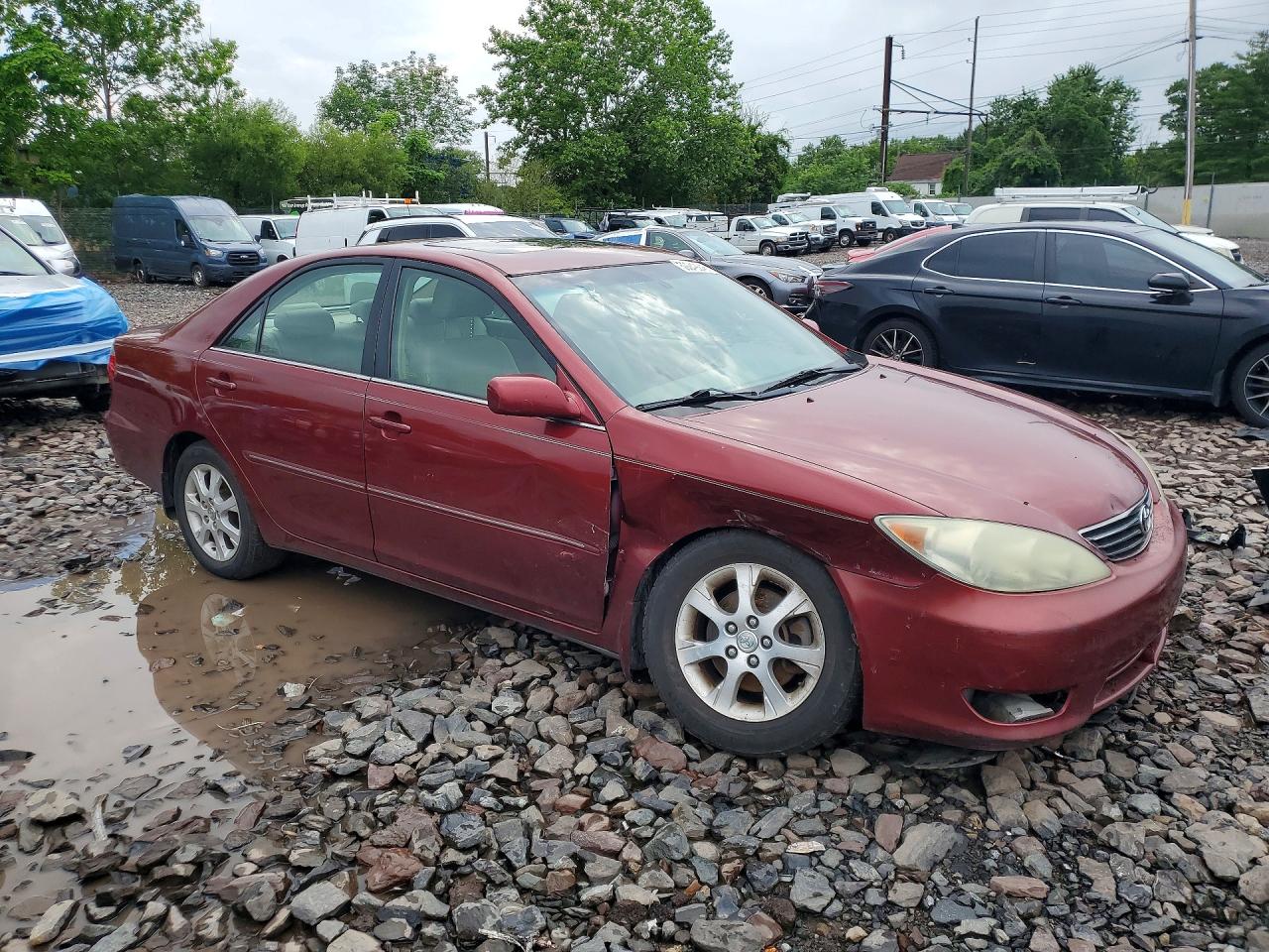 2005 Toyota Camry Xle V6 Red vin: 4T1BF30K35U087897