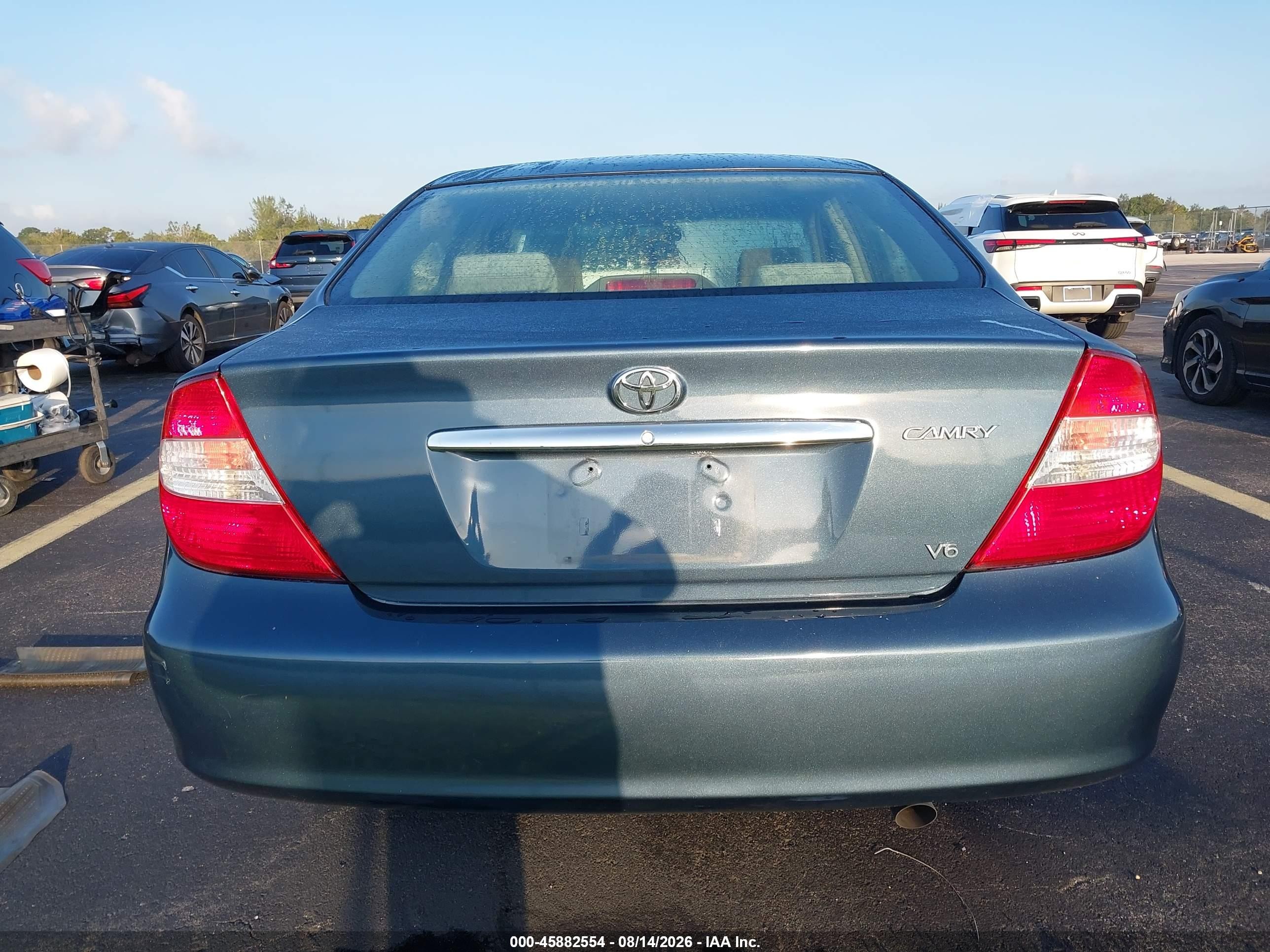 2004 Toyota Camry Le V6 Blue vin: 4T1BF30K44U570376