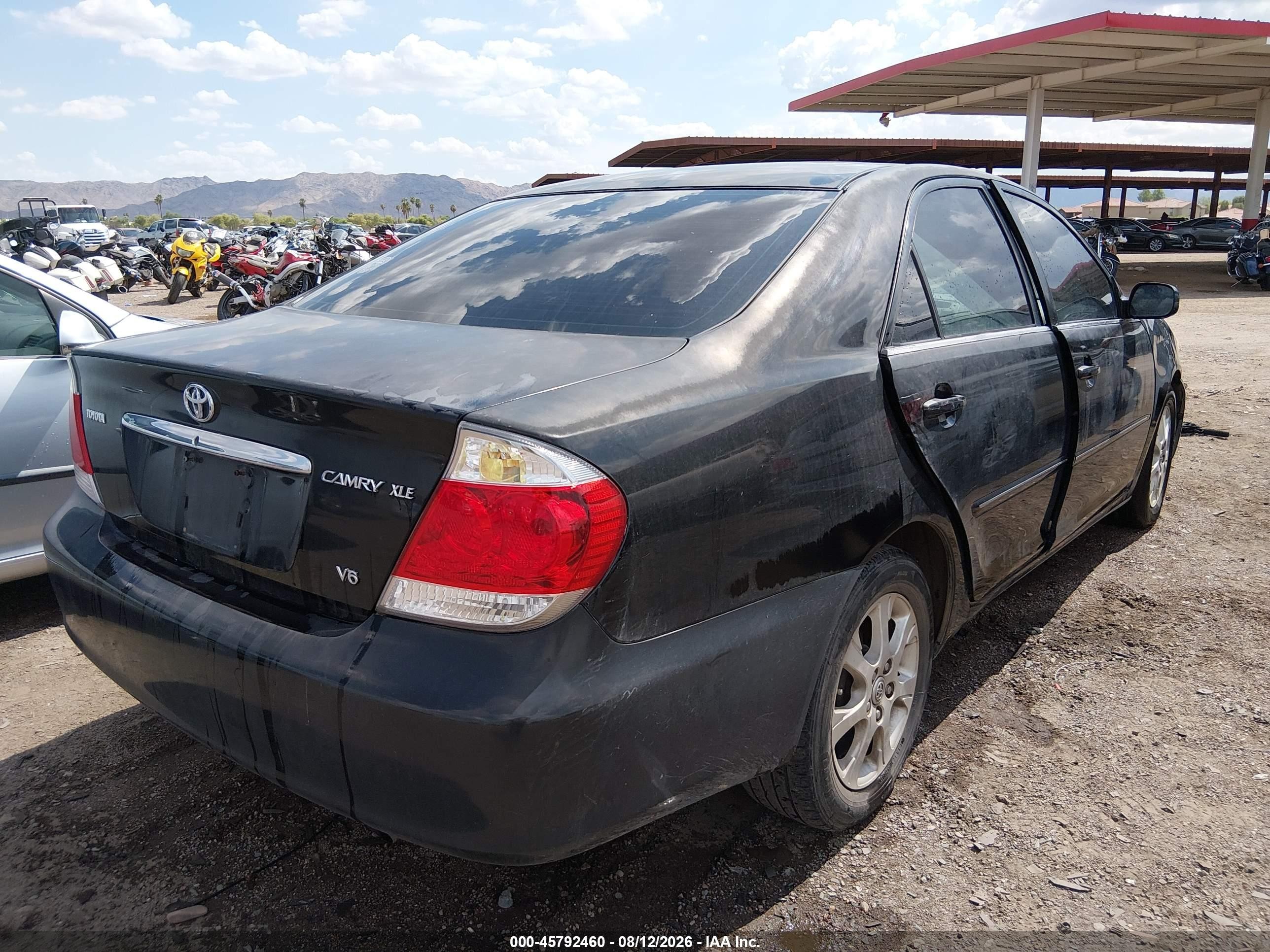 2005 Toyota Camry Xle V6 Black vin: 4T1BF30K45U090064