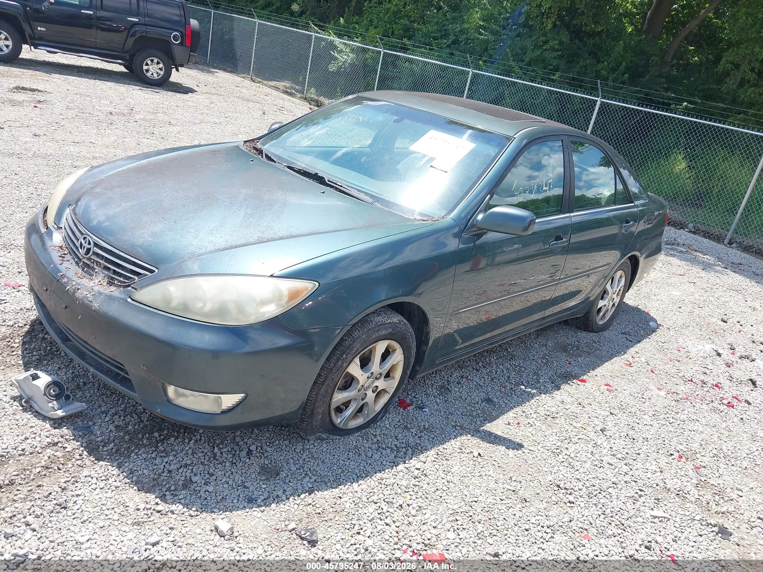2005 Toyota Camry Xle V6 Зеленый vin: 4T1BF30K45U095216