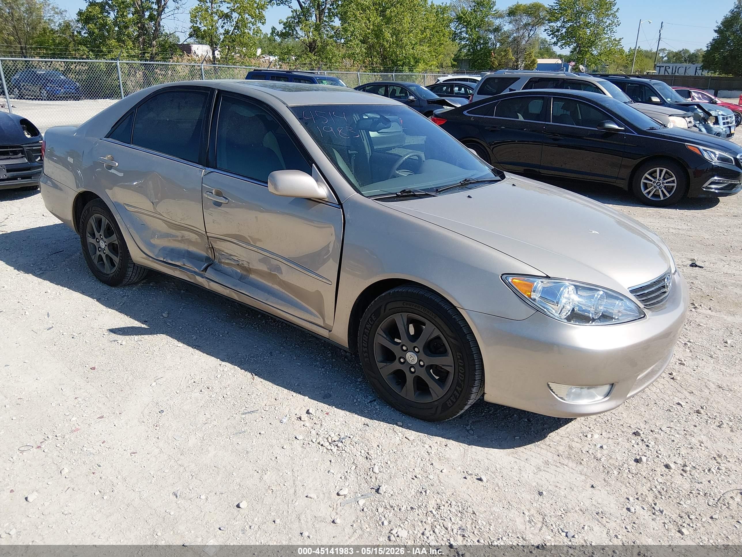 2005 Toyota Camry Xle V6 Желто-коричневый vin: 4T1BF30K45U103752
