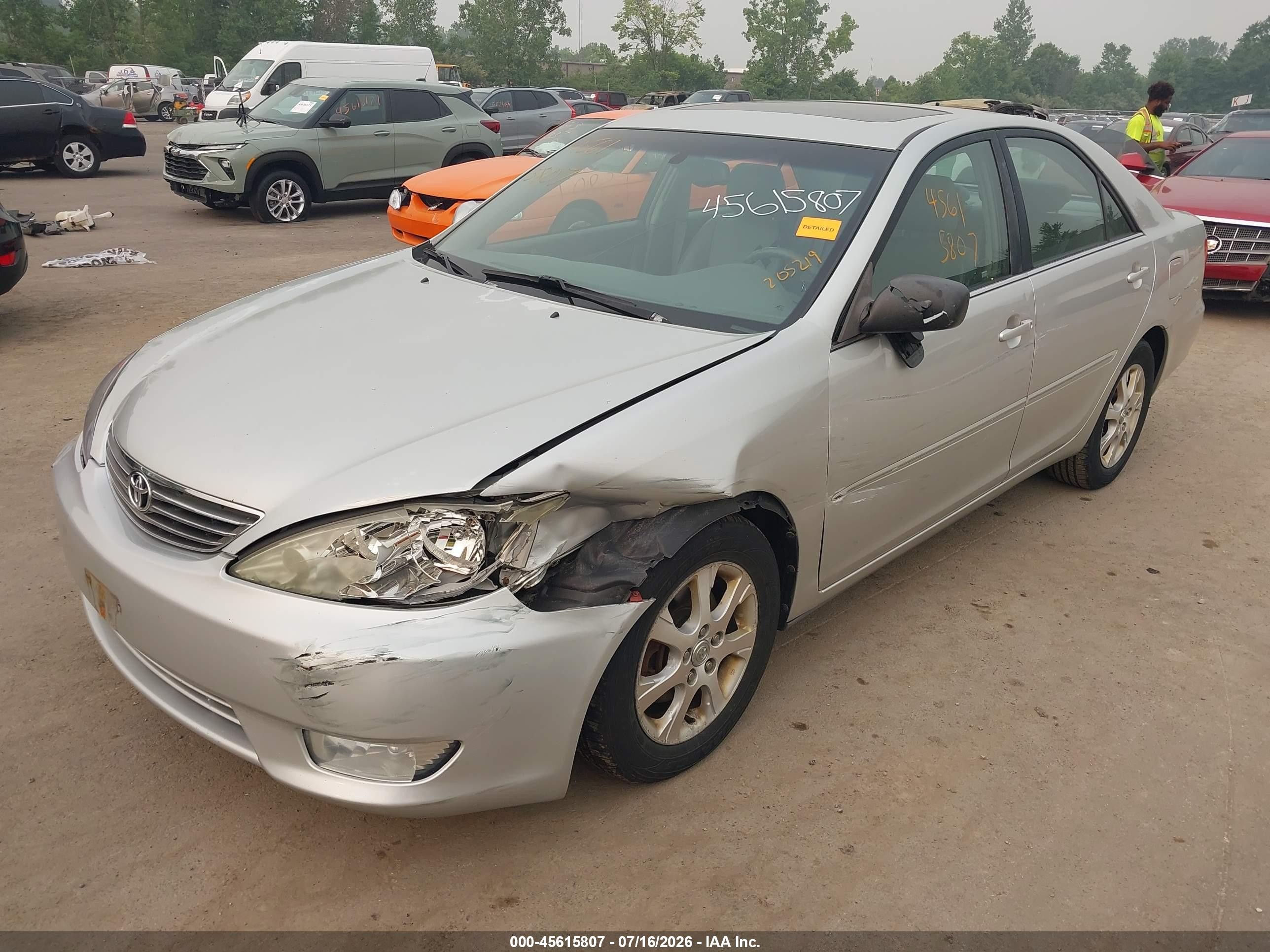 2005 Toyota Camry Xle V6 Серый vin: 4T1BF30K45U619075