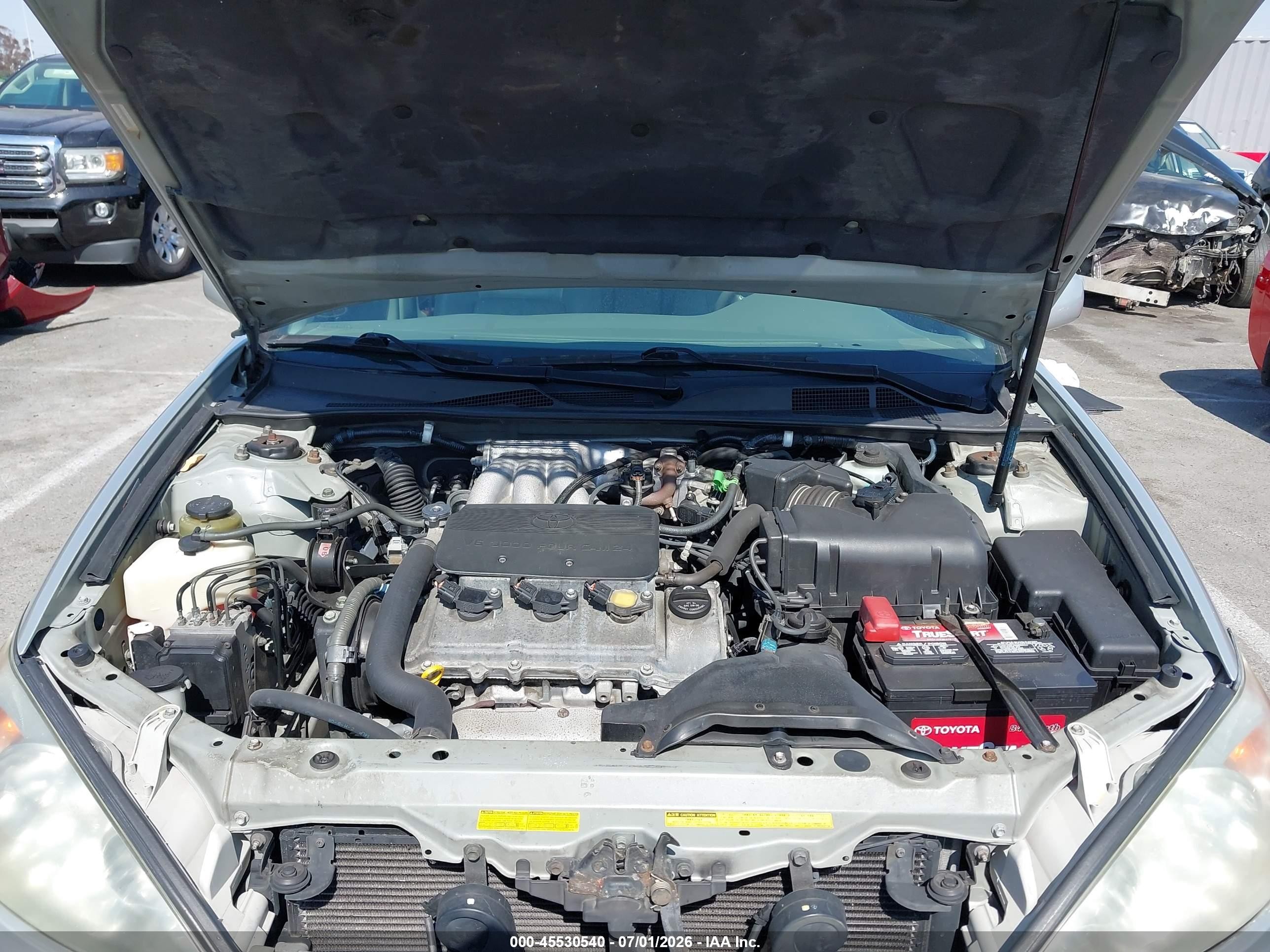 2003 Toyota Camry Xle V6 Серебряный vin: 4T1BF30K53U042683