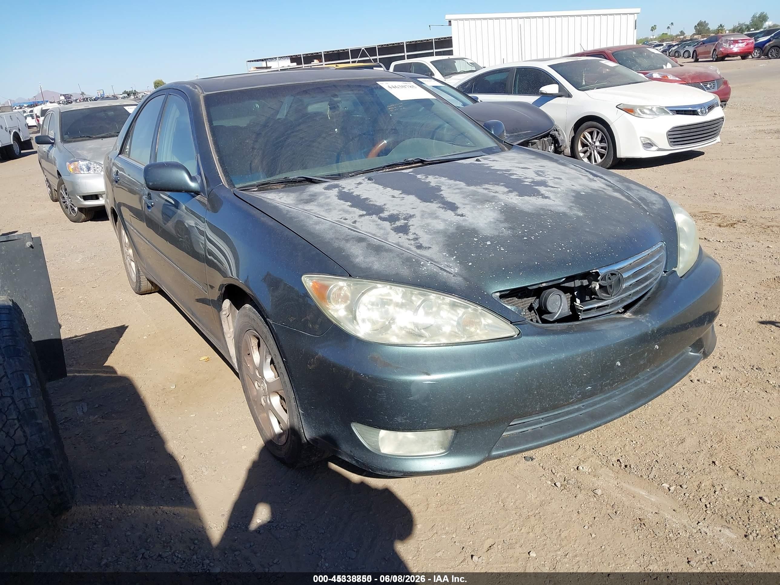 2005 Toyota Camry Xle V6 Зеленый vin: 4T1BF30K55U099324