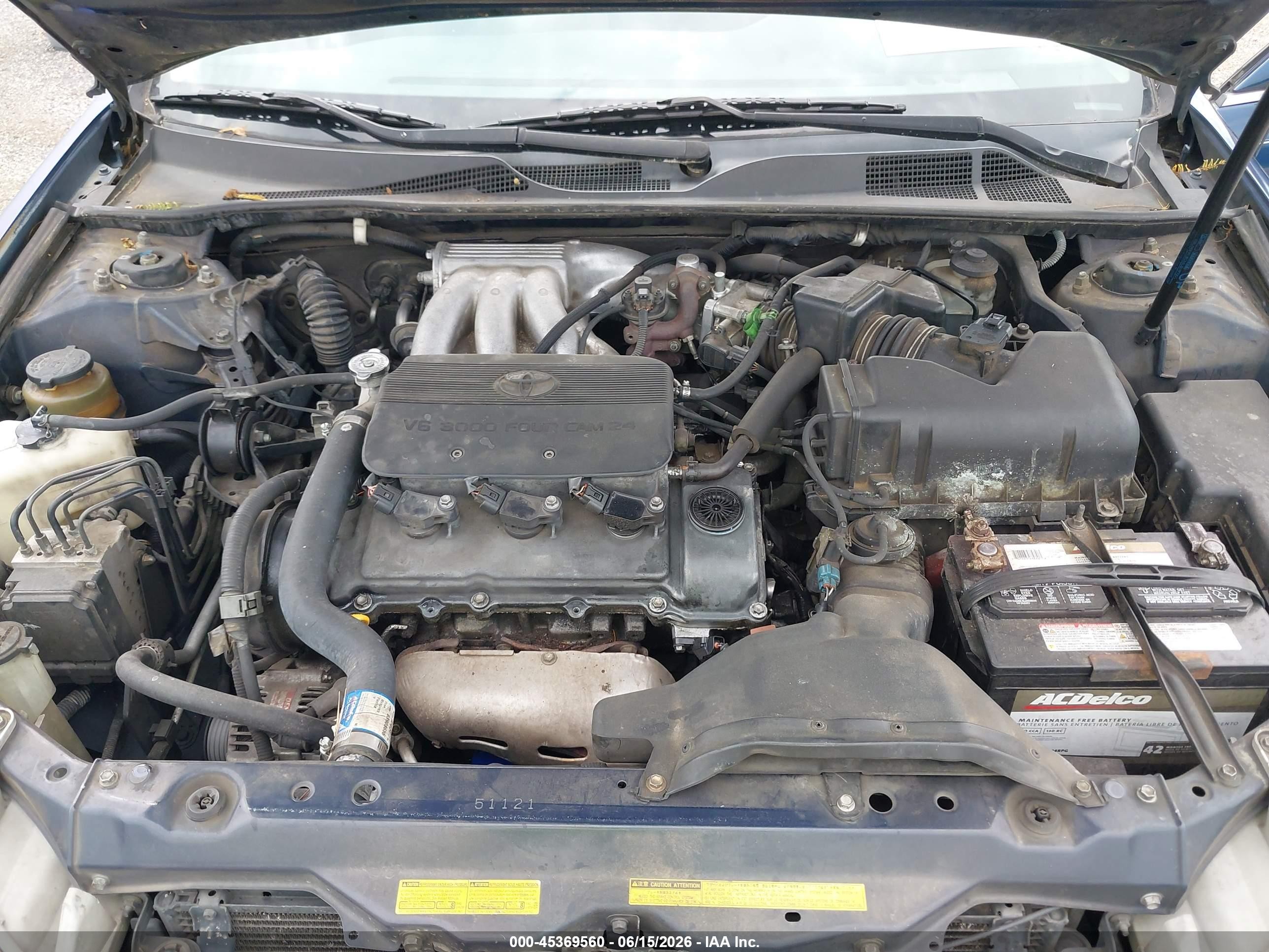 2002 Toyota Camry Le V6 Blue vin: 4T1BF30K62U527090