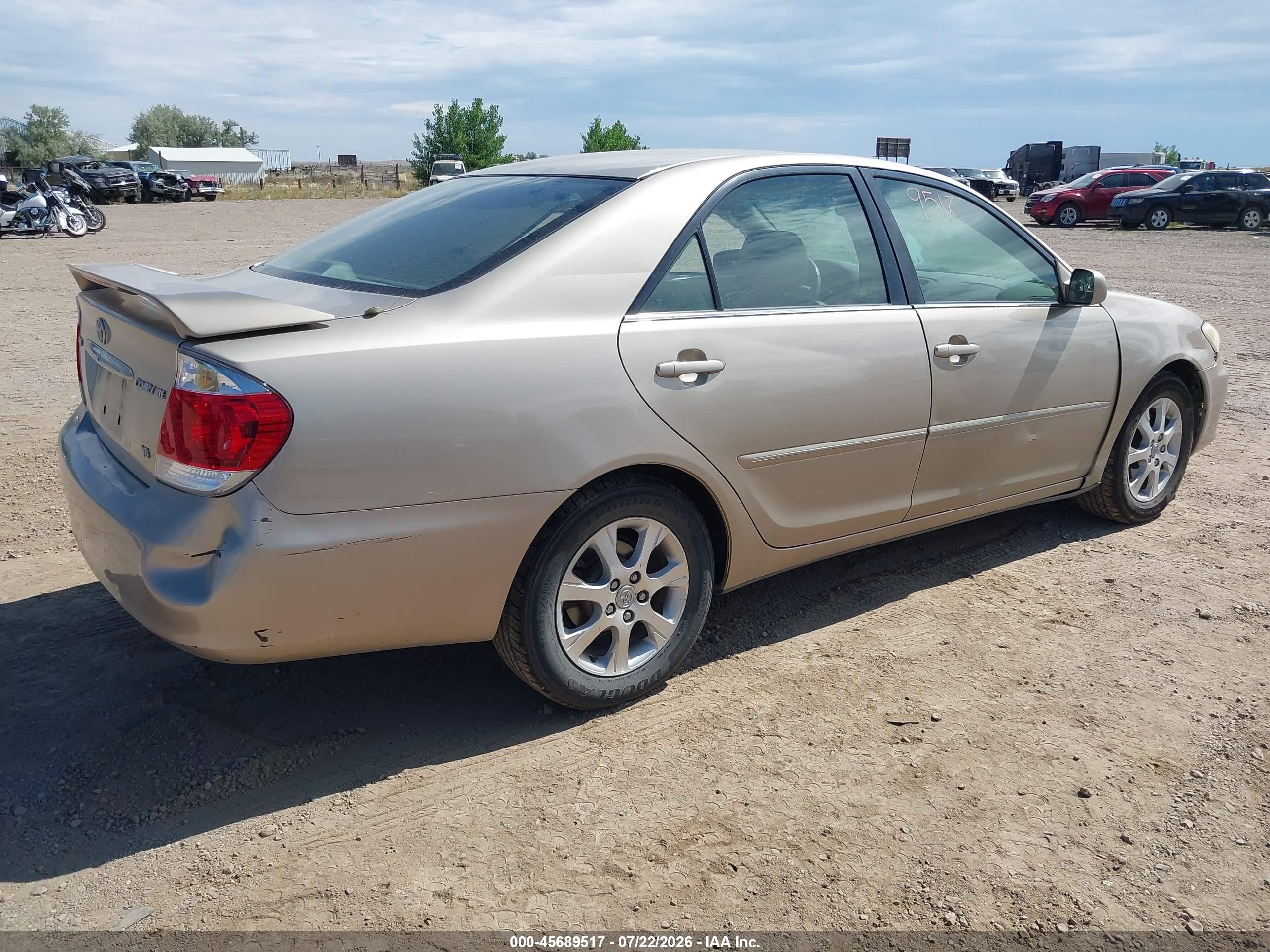 2005 Toyota Camry Xle V6 Beige vin: 4T1BF30K65U591716