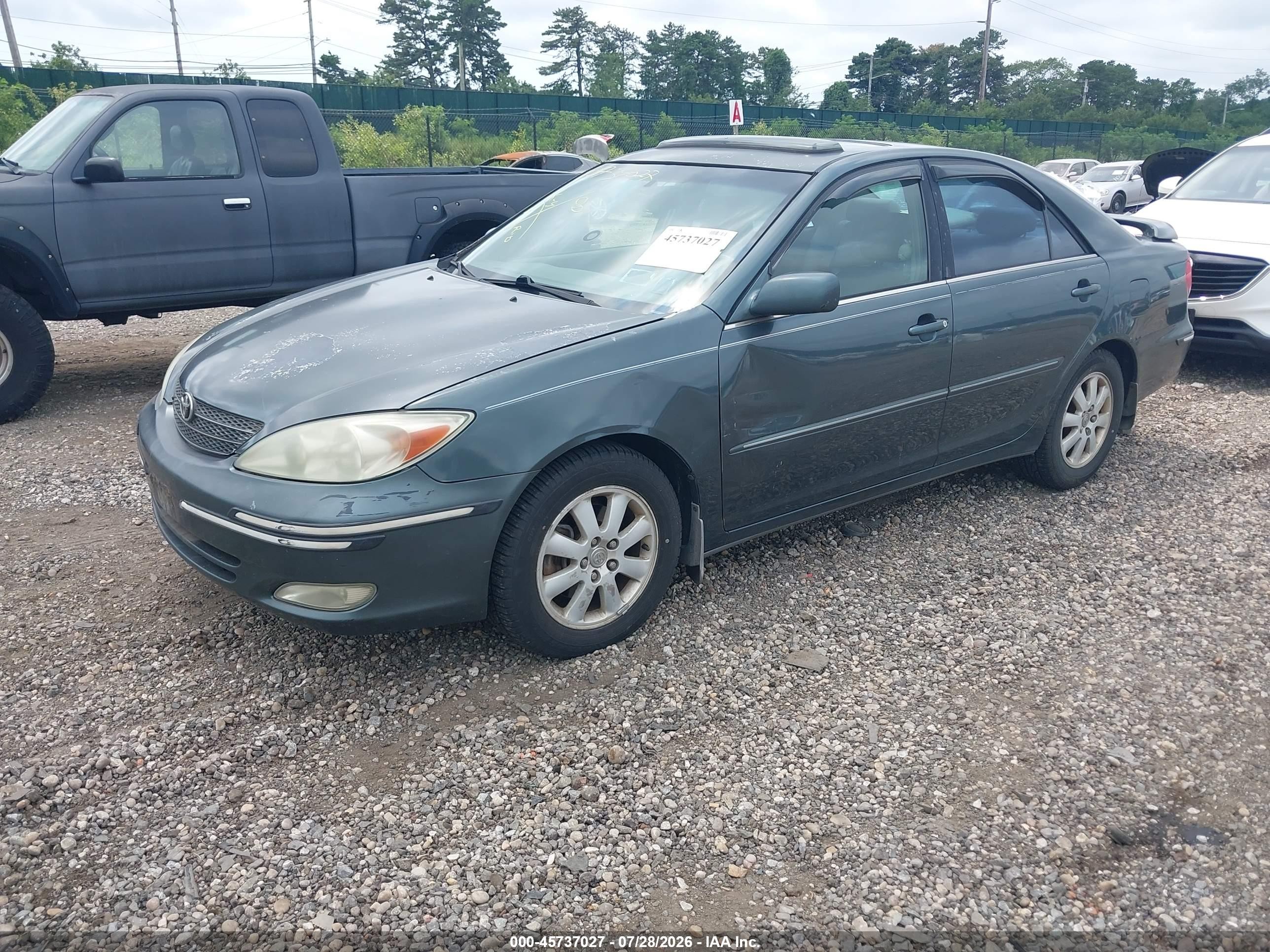 2003 Toyota Camry Xle V6 Green vin: 4T1BF30K73U549486