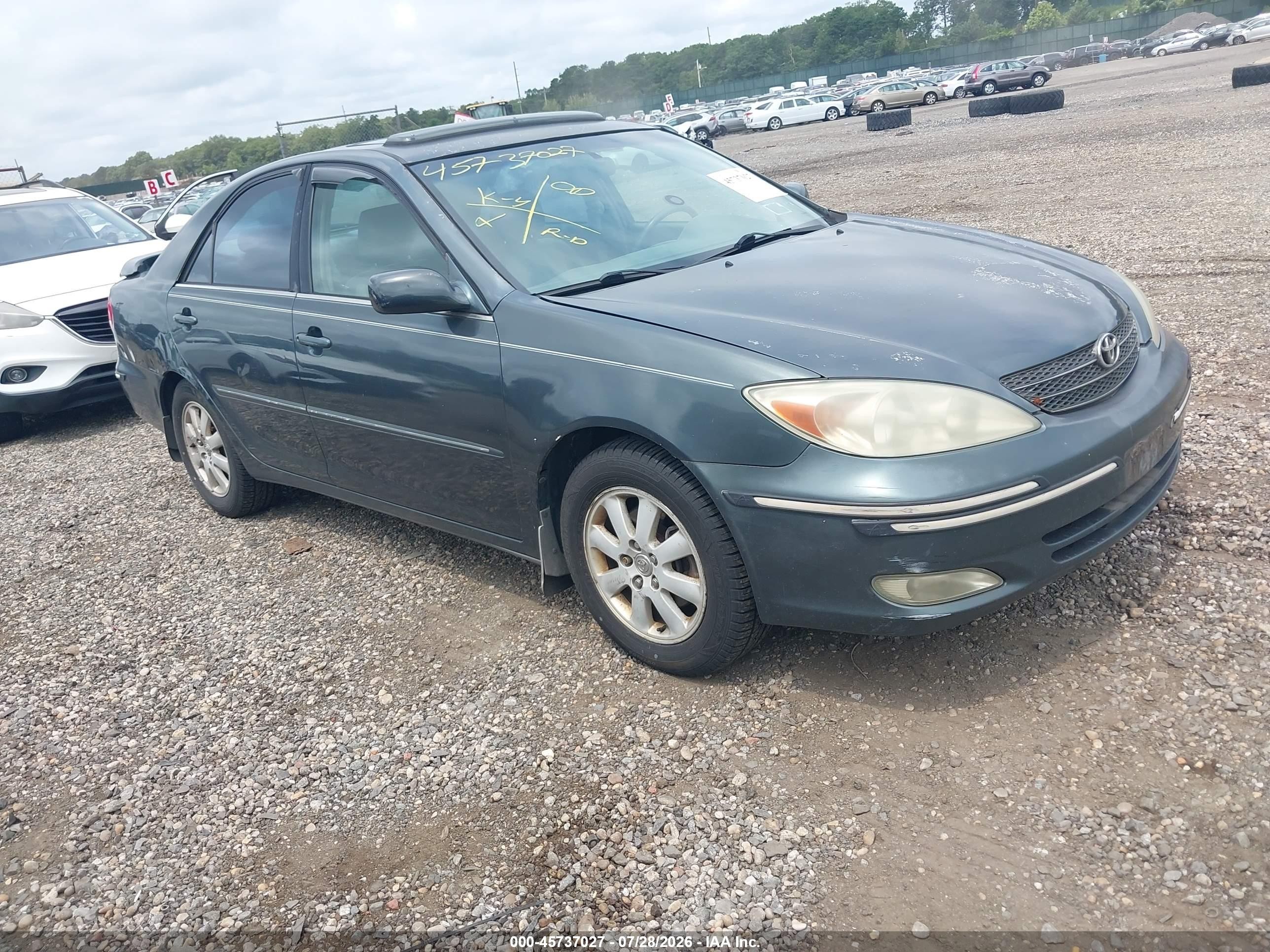 2003 Toyota Camry Xle V6 Green vin: 4T1BF30K73U549486