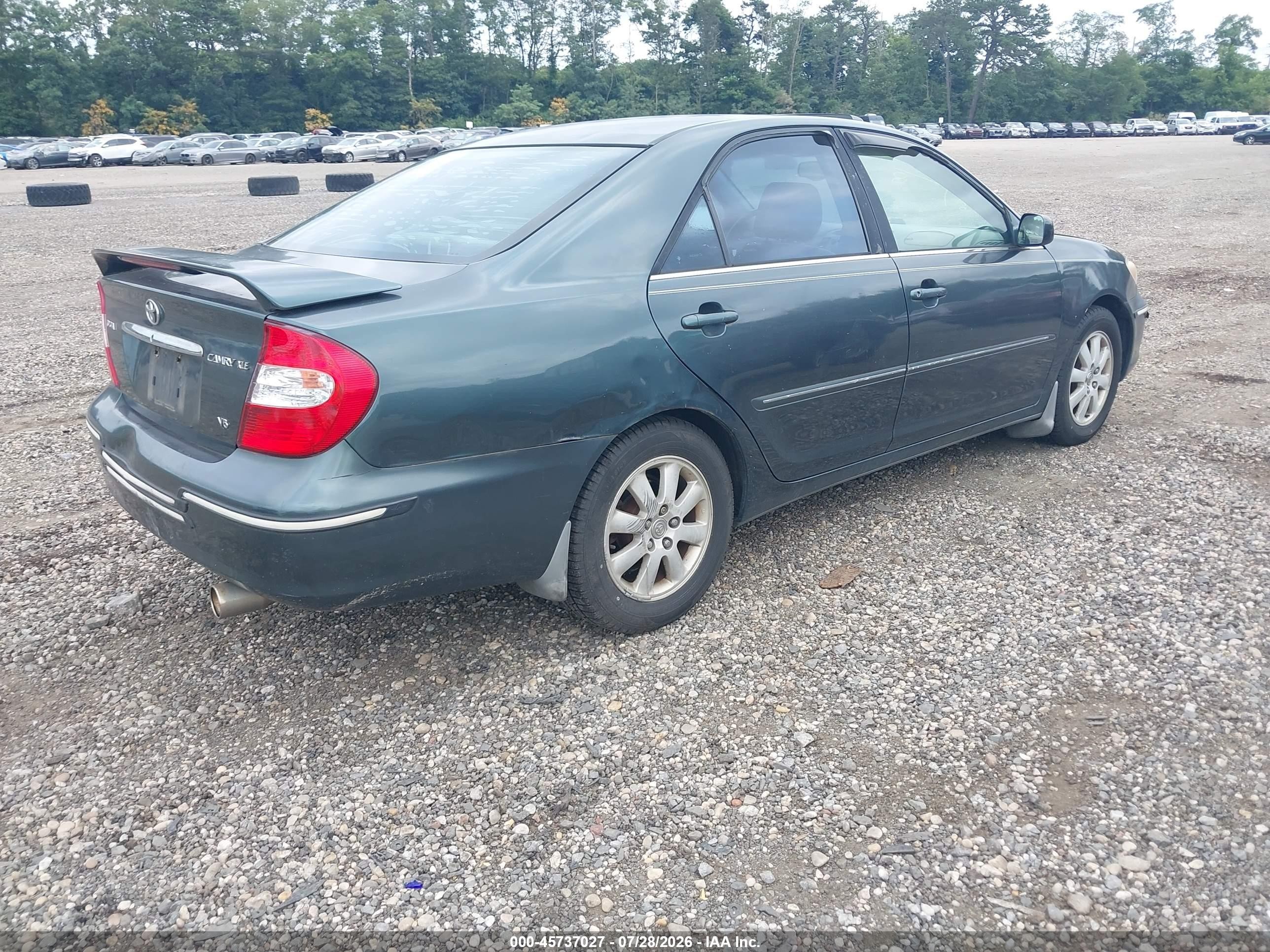 2003 Toyota Camry Xle V6 Green vin: 4T1BF30K73U549486