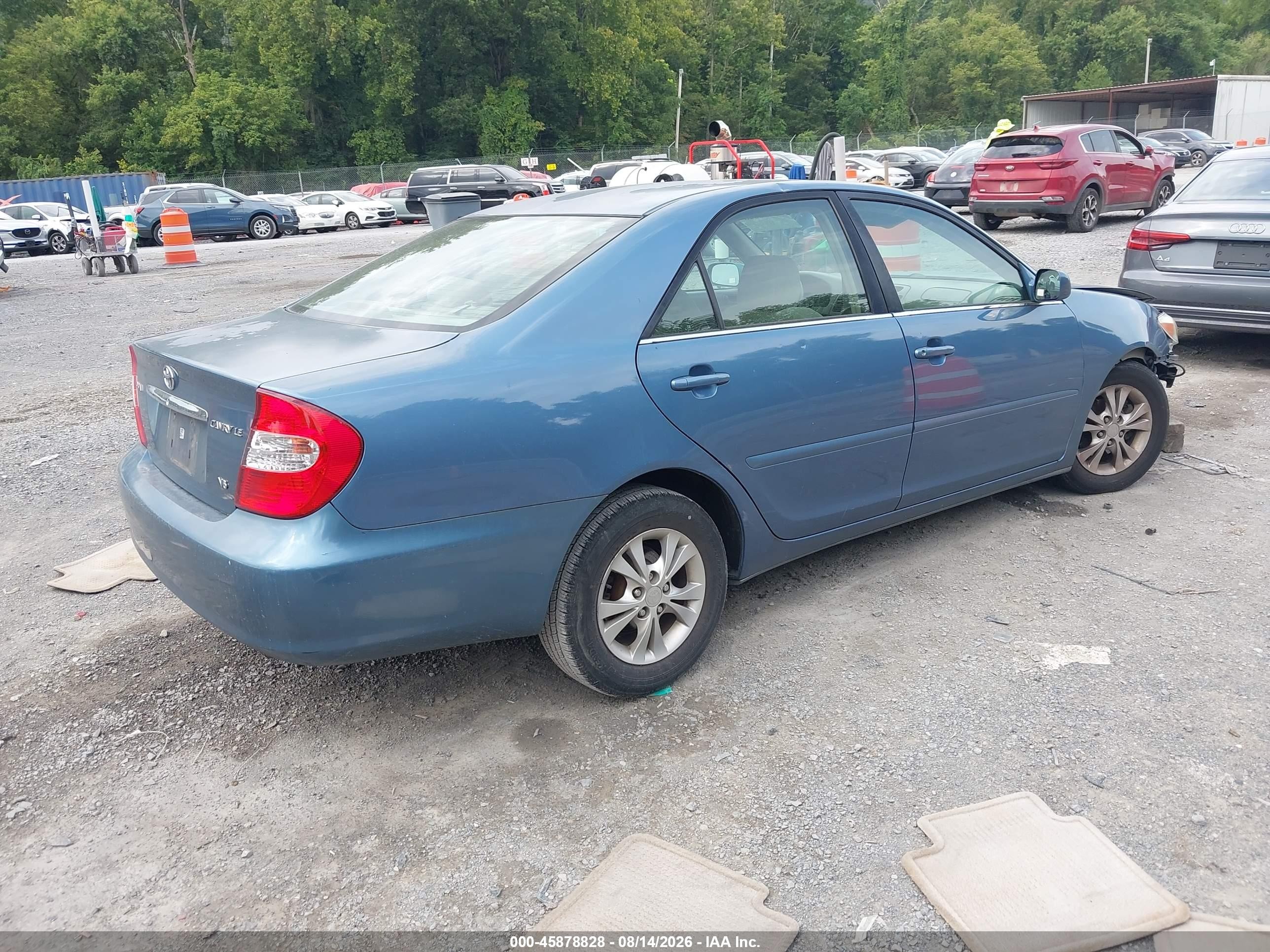 2004 Toyota Camry Le V6 Синий vin: 4T1BF30K74U586619