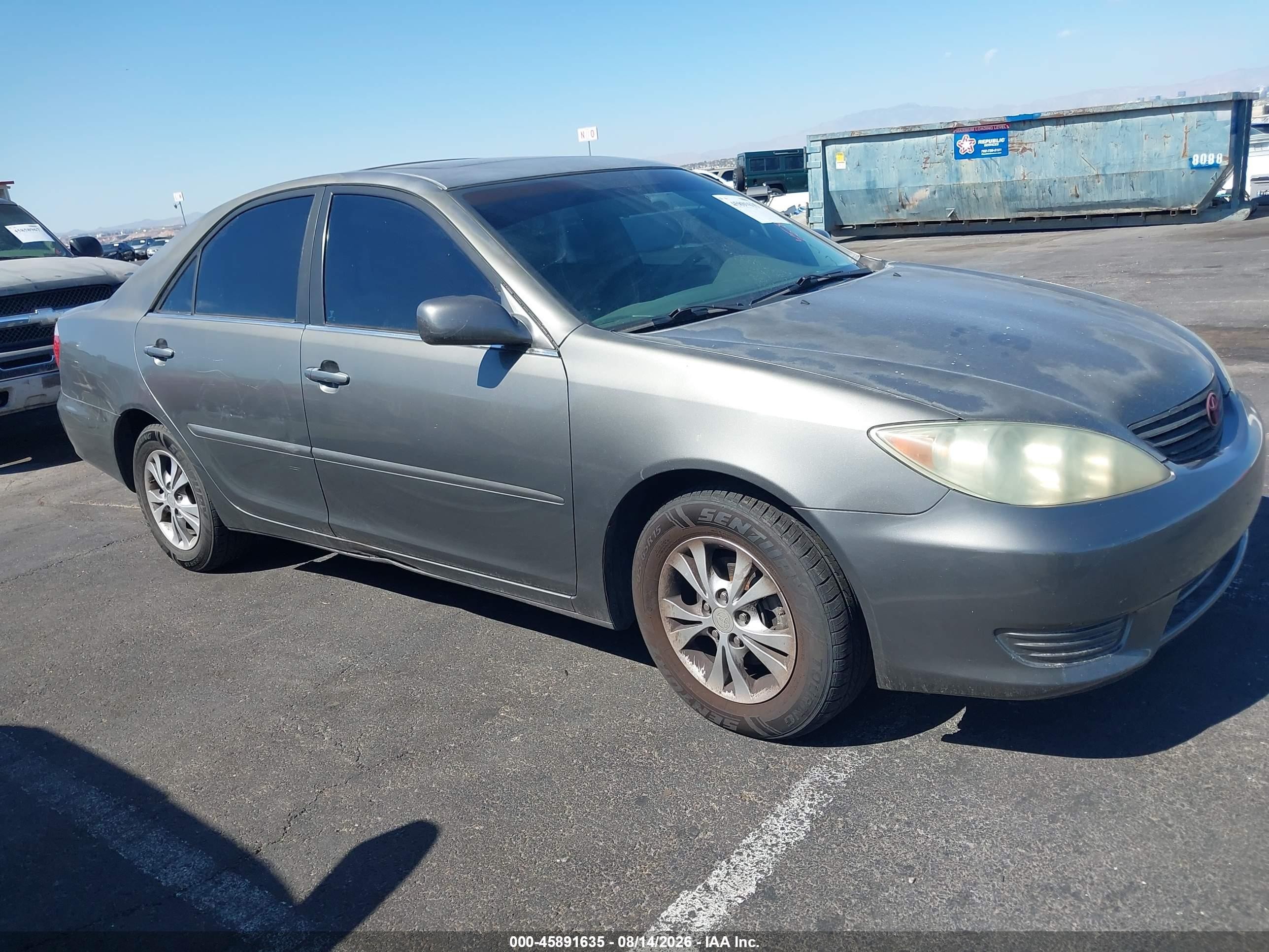 2005 Toyota Camry Le V6 Gray vin: 4T1BF30K75U610080
