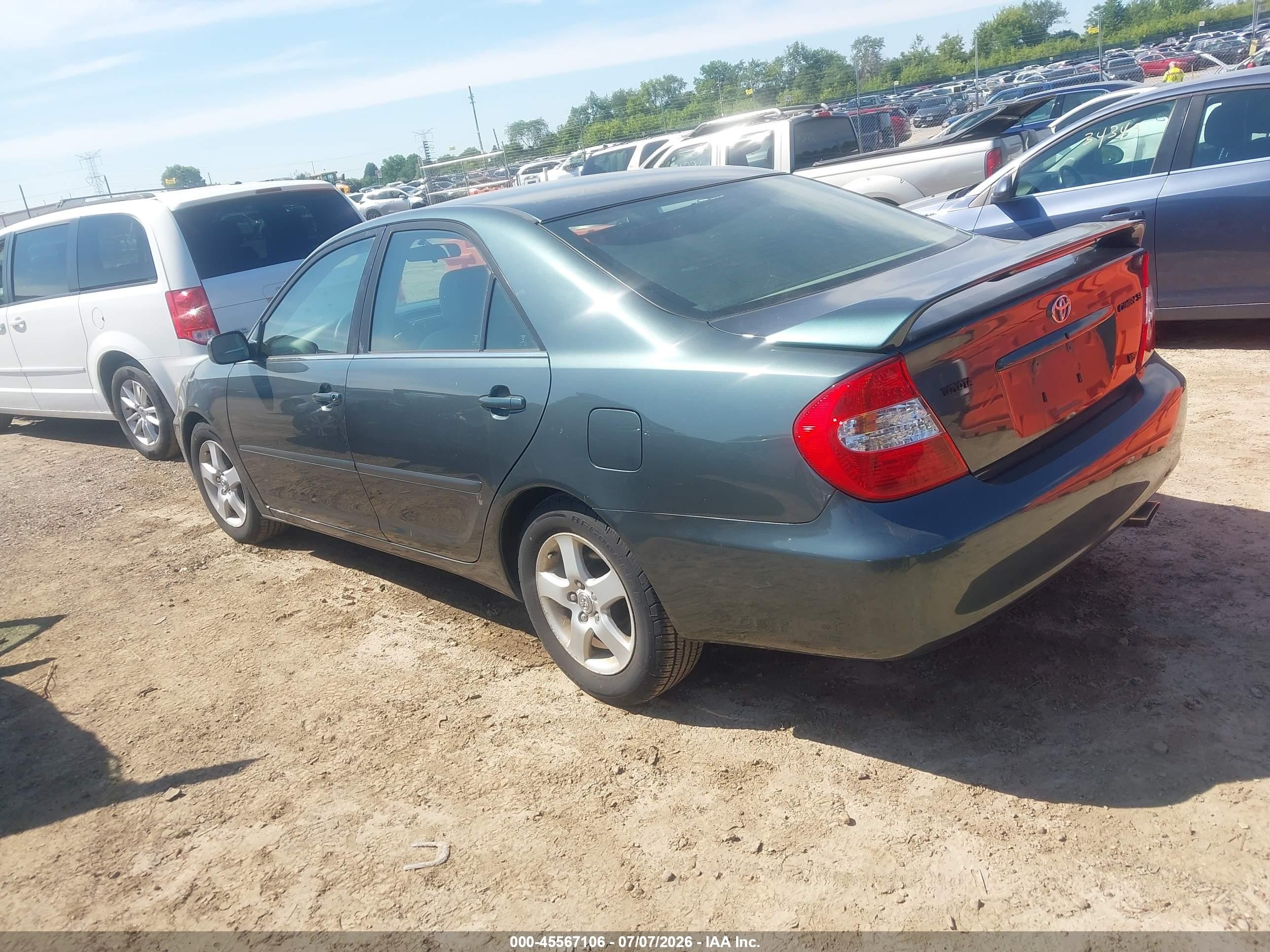 2002 Toyota Camry Se Green vin: 4T1BF30K82U516544