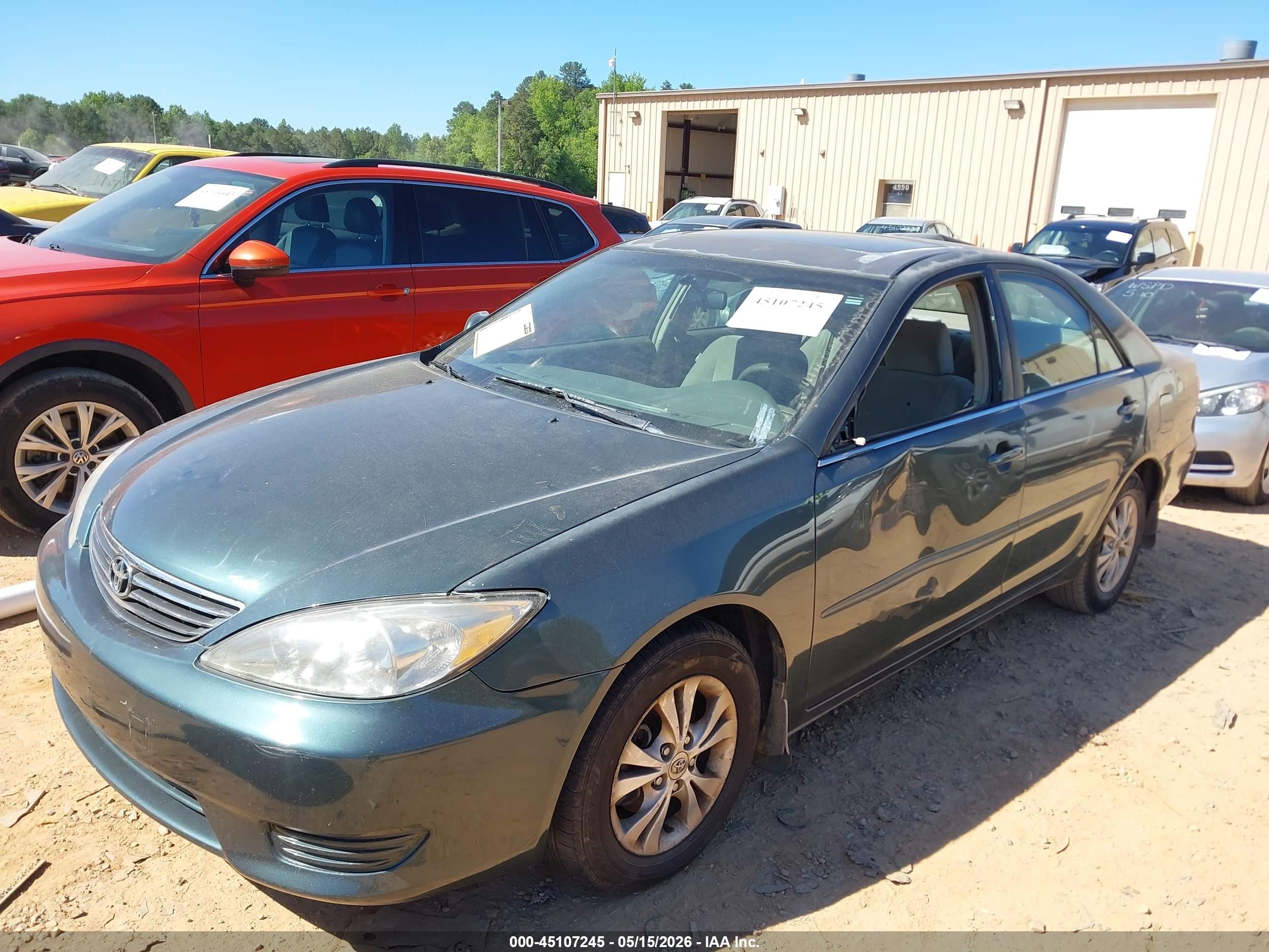 2005 Toyota Camry Le V6 Зеленый vin: 4T1BF30K85U110820