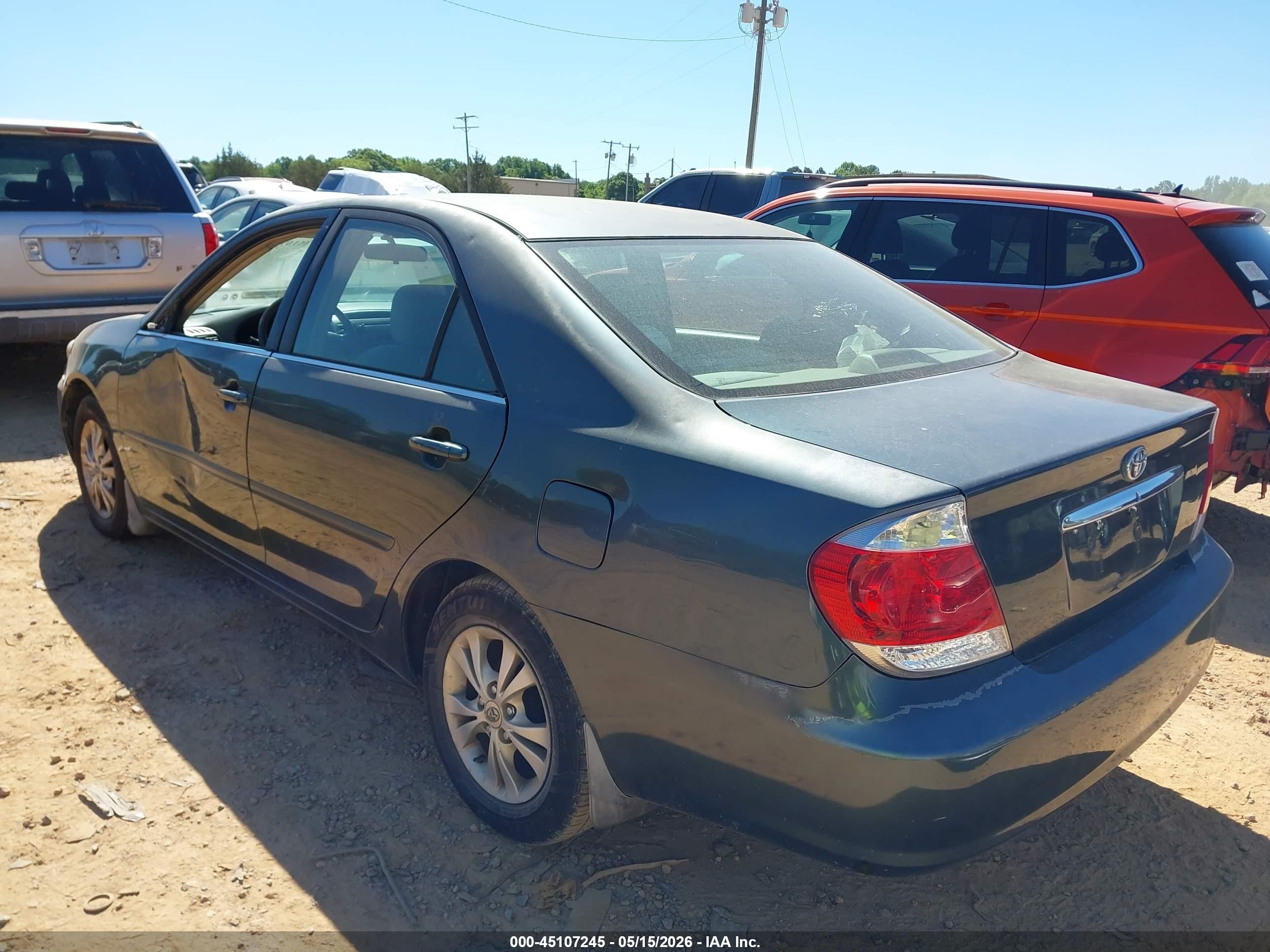 2005 Toyota Camry Le V6 Зеленый vin: 4T1BF30K85U110820