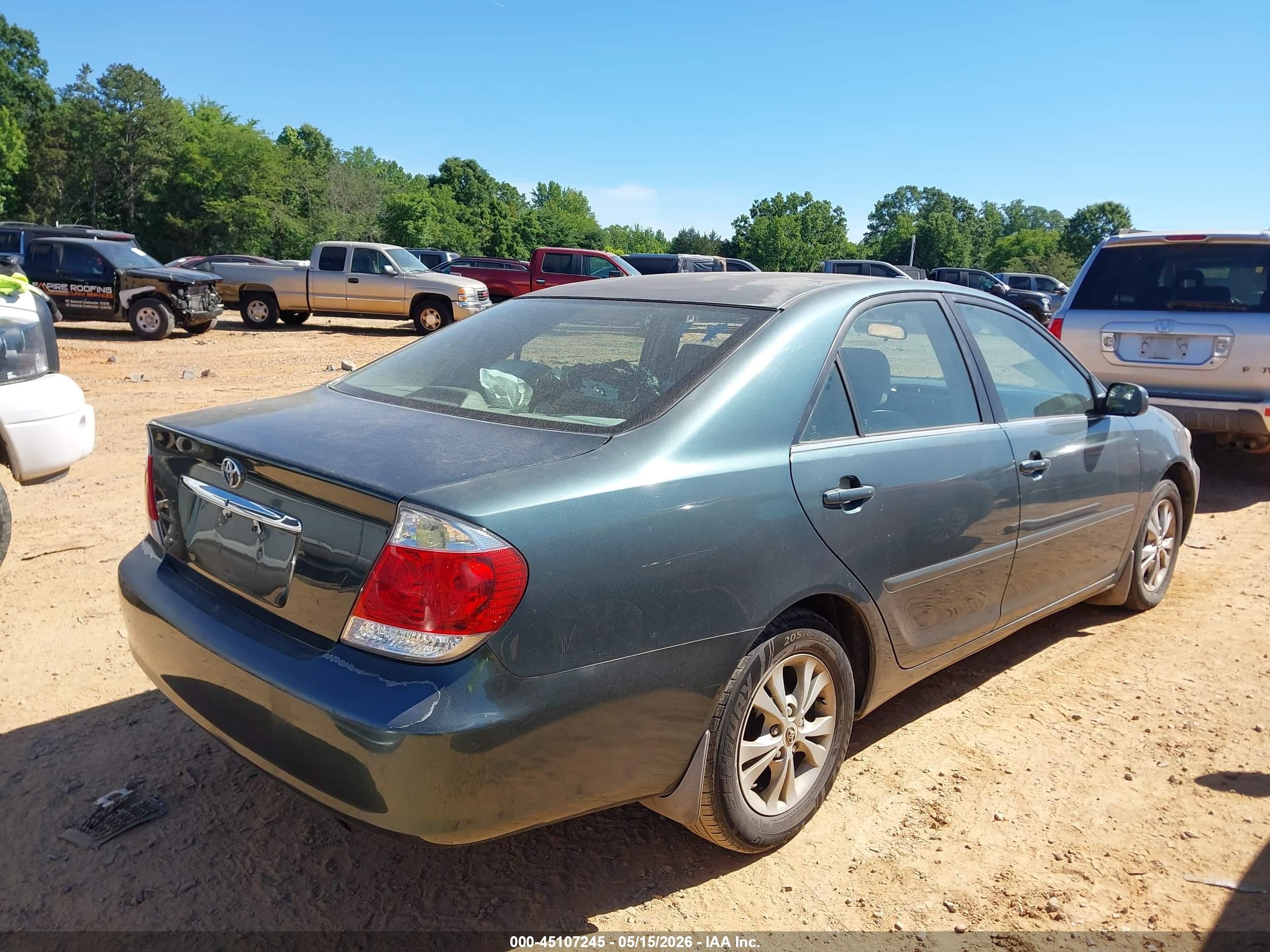 2005 Toyota Camry Le V6 Зеленый vin: 4T1BF30K85U110820
