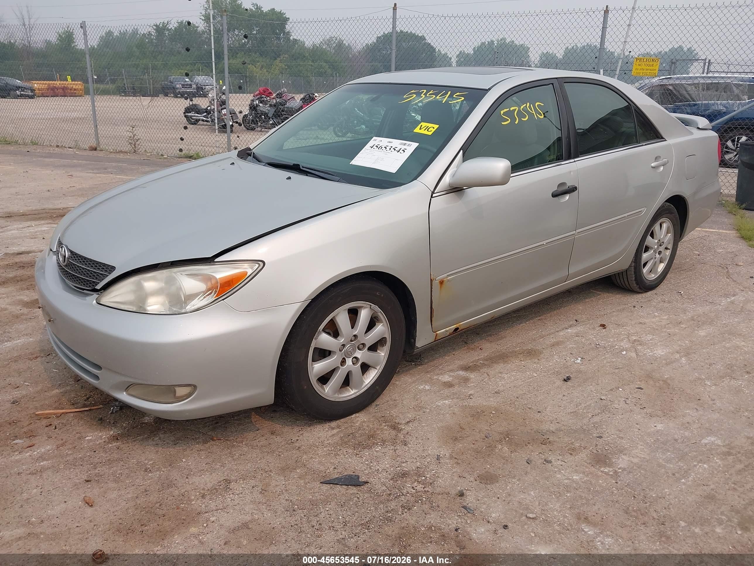 2003 Toyota Camry Xle V6 Silver vin: 4T1BF30KX3U042100