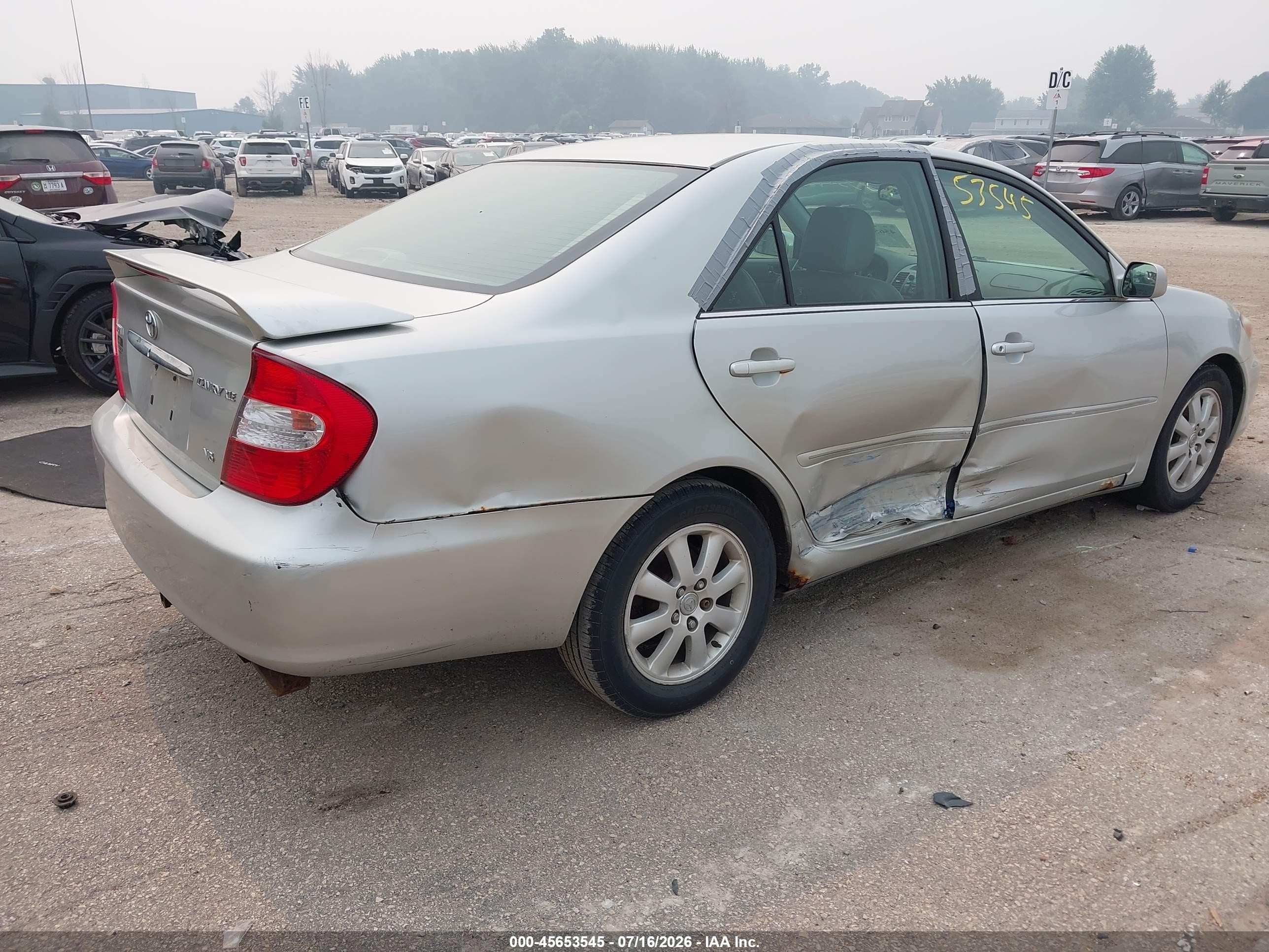 2003 Toyota Camry Xle V6 Silver vin: 4T1BF30KX3U042100