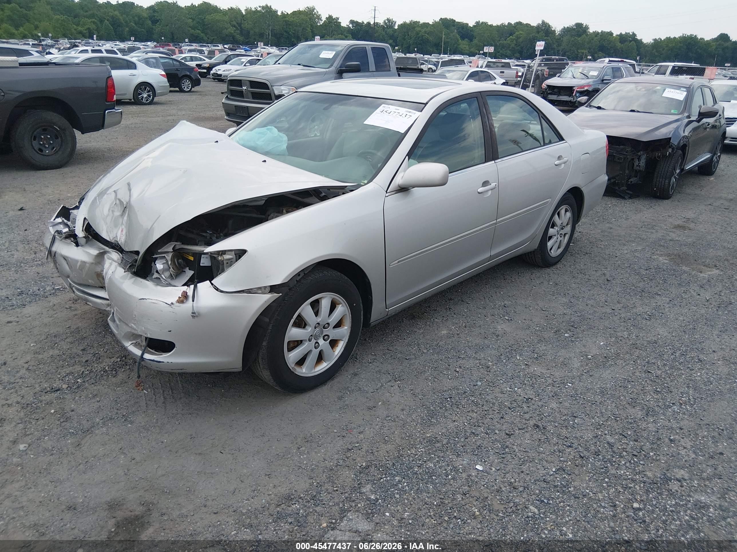 2003 Toyota Camry Xle V6 Silver vin: 4T1BF30KX3U042825