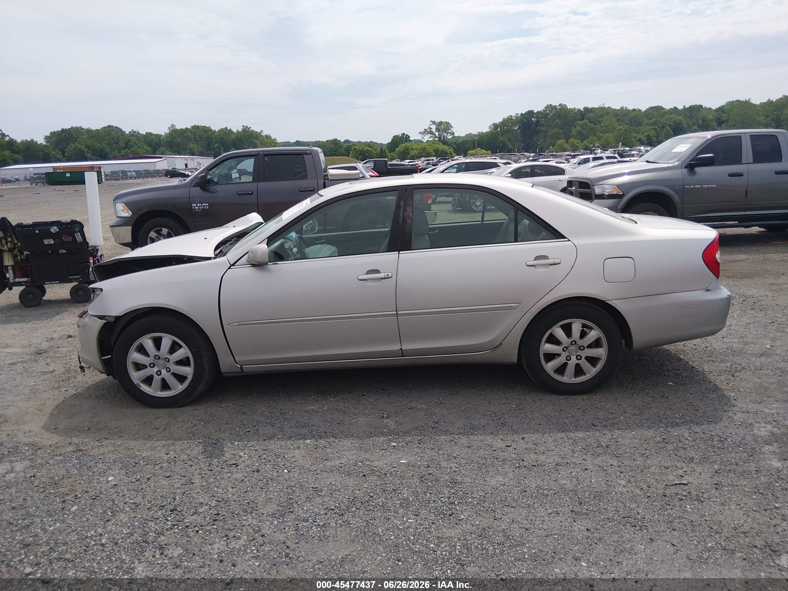 2003 Toyota Camry Xle V6 Silver vin: 4T1BF30KX3U042825