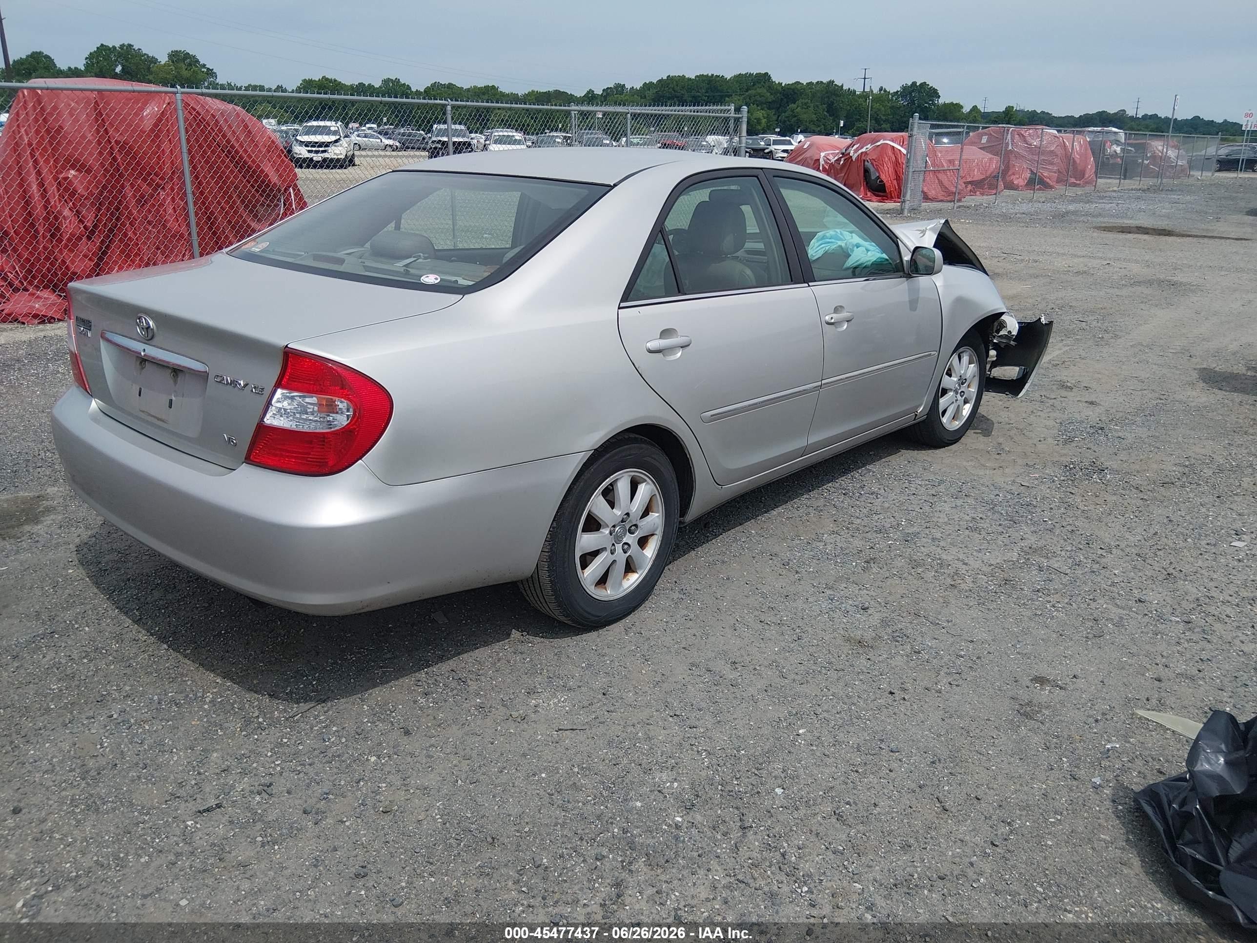 2003 Toyota Camry Xle V6 Silver vin: 4T1BF30KX3U042825